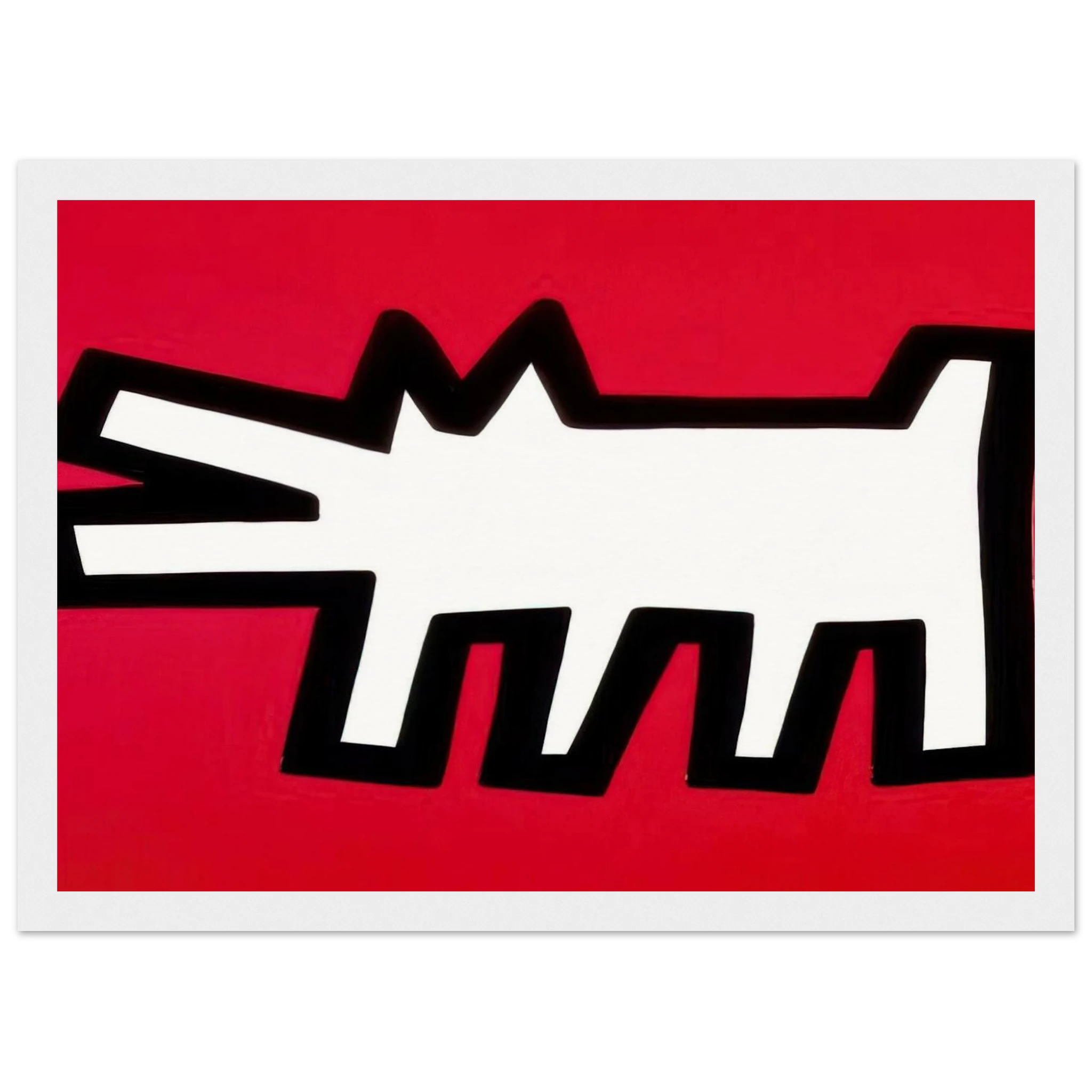 BARKING DOG 1990 Framed Poster | Keith Haring Framed Prints Wall Art | Keith Haring Prints