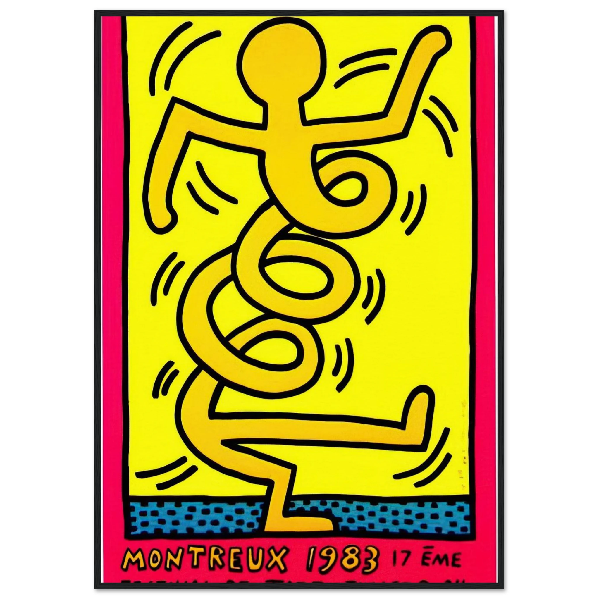 MONTREUX 1983 Framed Poster | Keith Haring Framed Prints Wall Art | Keith Haring Prints