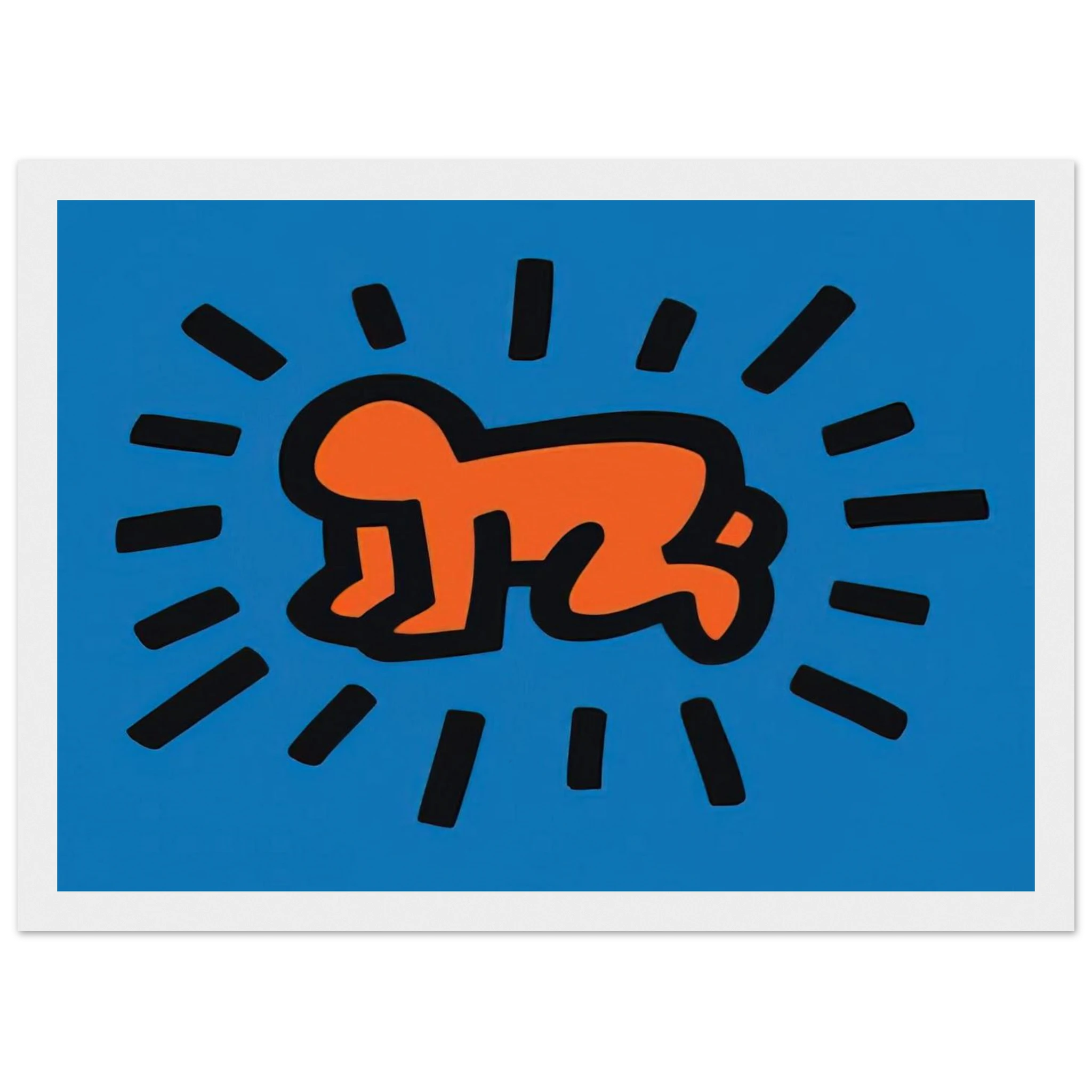 RADIANT BABY FROM ICONS SERIES 1990 Framed Poster | Keith Haring Framed Prints Wall Art | Keith Haring Prints