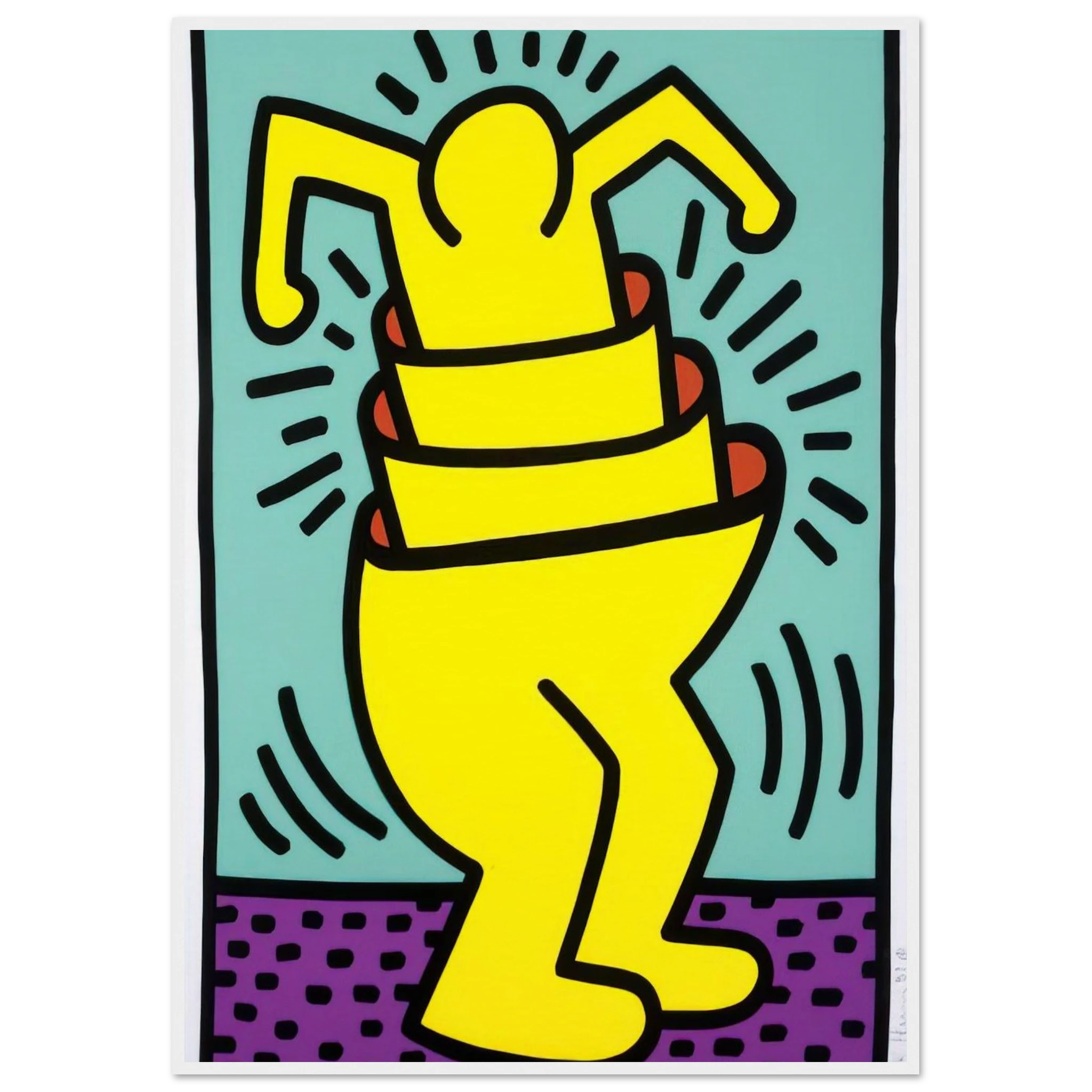 UNTITLED 1989 Framed Poster | Keith Haring Framed Prints Wall Art | Keith Haring Prints