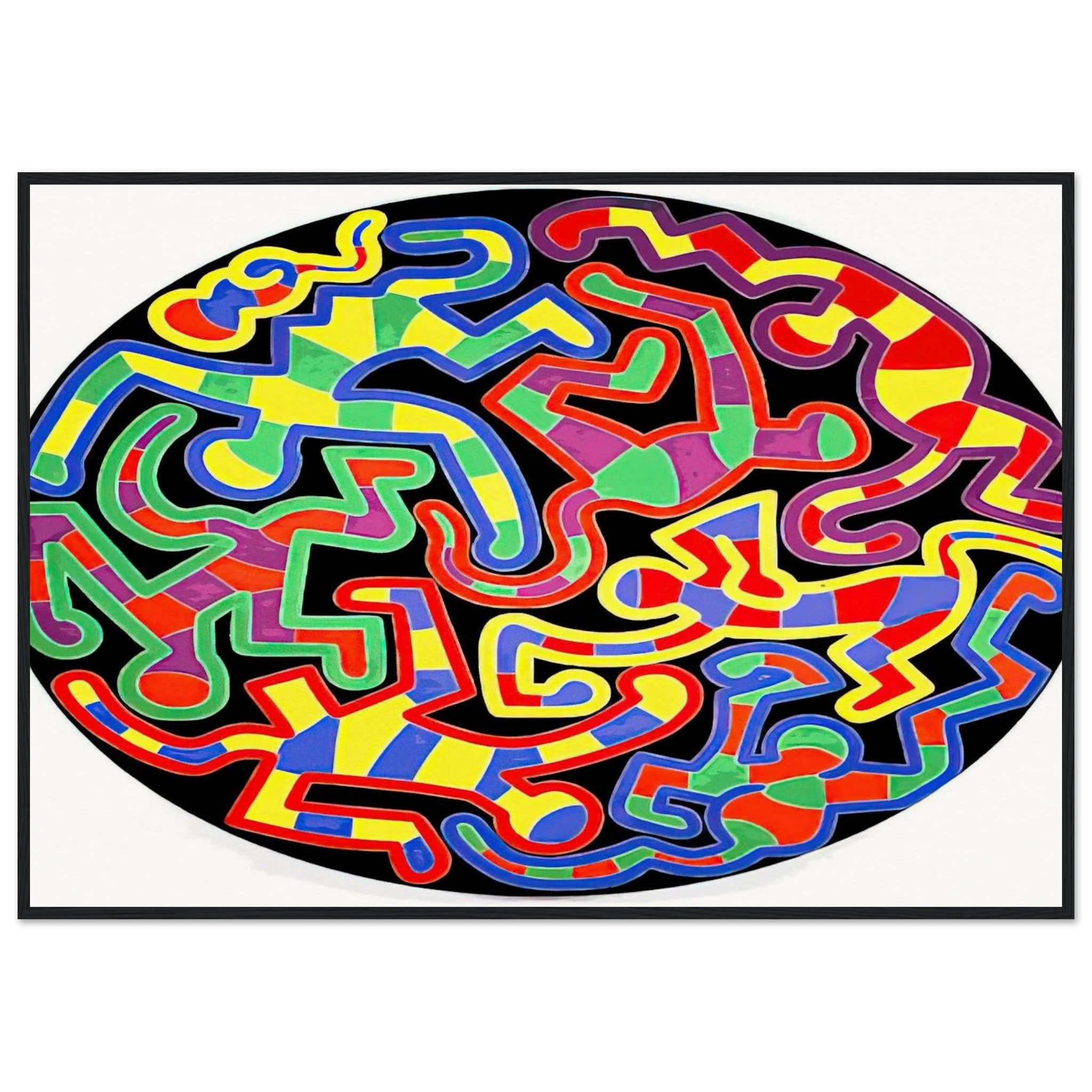 MONKEY PUZZLE 1988 Framed Poster | Keith Haring Framed Prints Wall Art | Keith Haring Prints