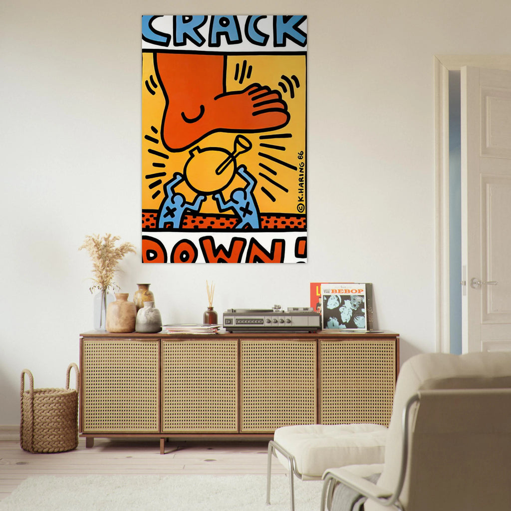 CRACK DOWN 1986 Poster | Keith Haring Poster | Keith Haring Prints