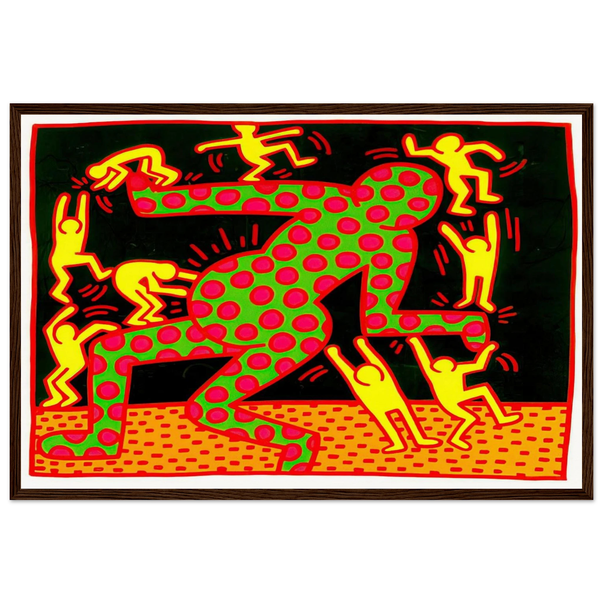 UNTITLED 1983 2 Framed Poster | Keith Haring Framed Prints Wall Art | Keith Haring Prints