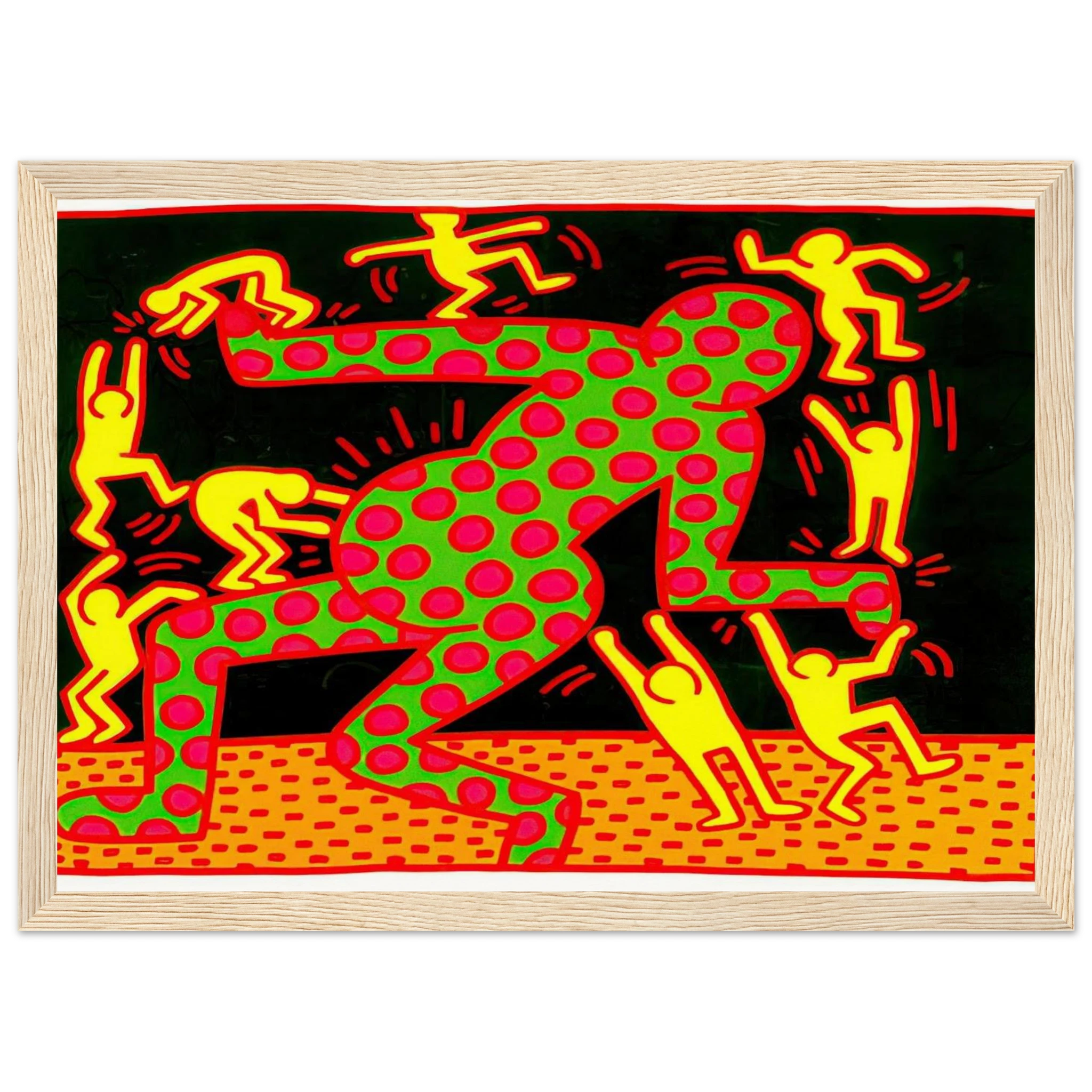 UNTITLED 1983 2 Framed Poster | Keith Haring Framed Prints Wall Art | Keith Haring Prints