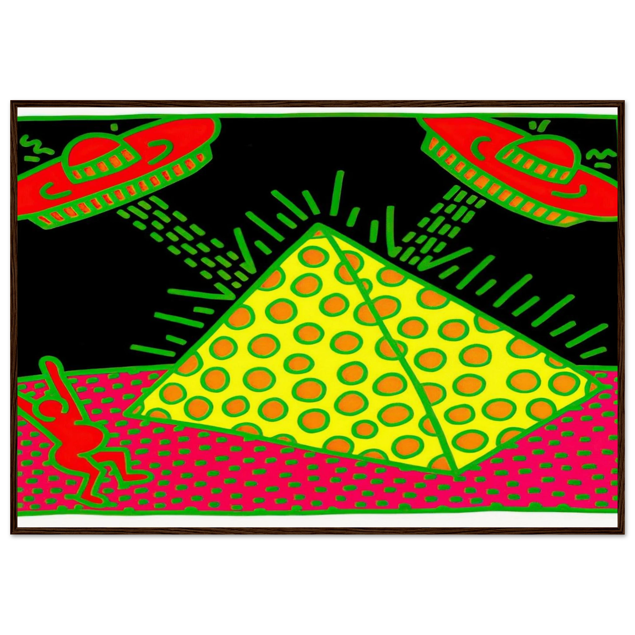 UNTITLED 1983 3 Framed Poster | Keith Haring Framed Prints Wall Art | Keith Haring Prints