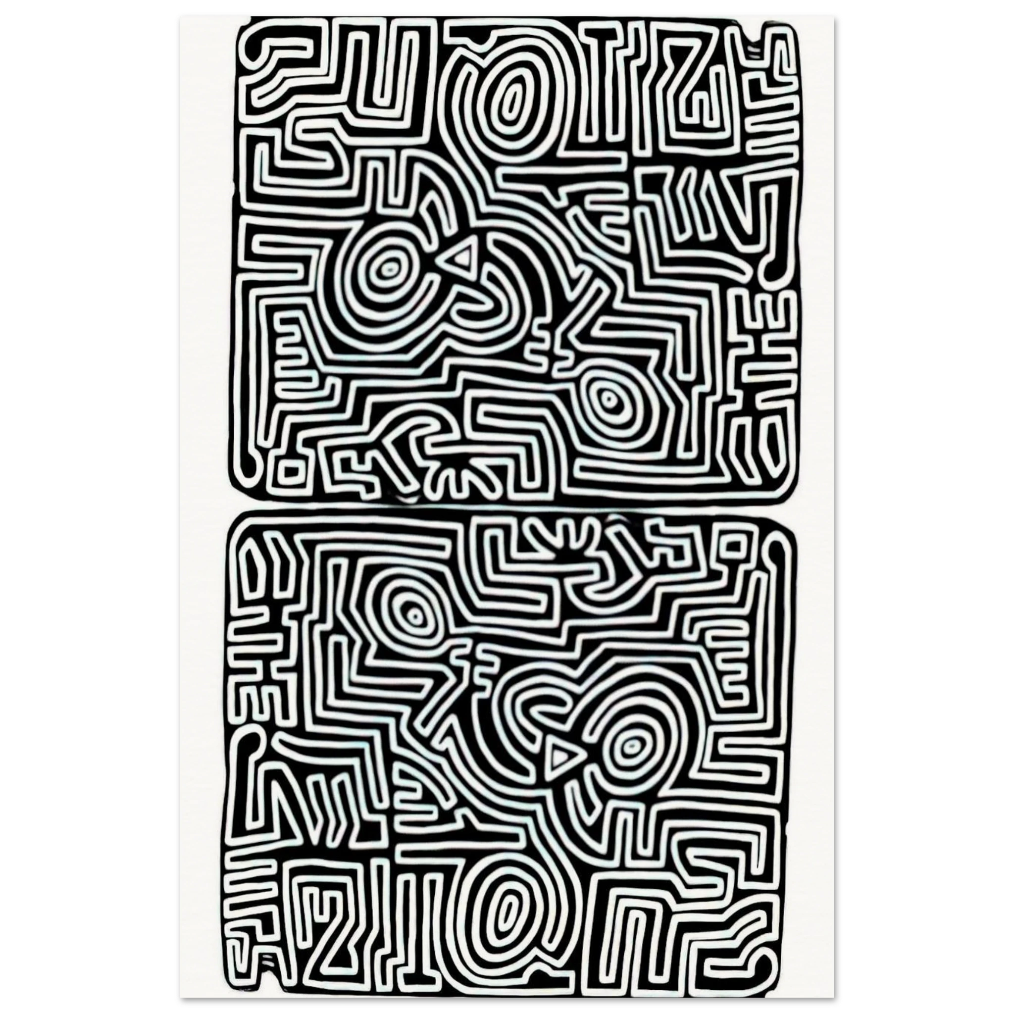 LABYRINTH 1989 Poster | Keith Haring Poster | Keith Haring Prints