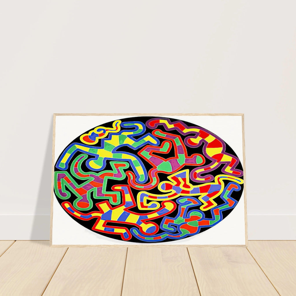 MONKEY PUZZLE 1988 Framed Poster | Keith Haring Framed Prints Wall Art | Keith Haring Prints