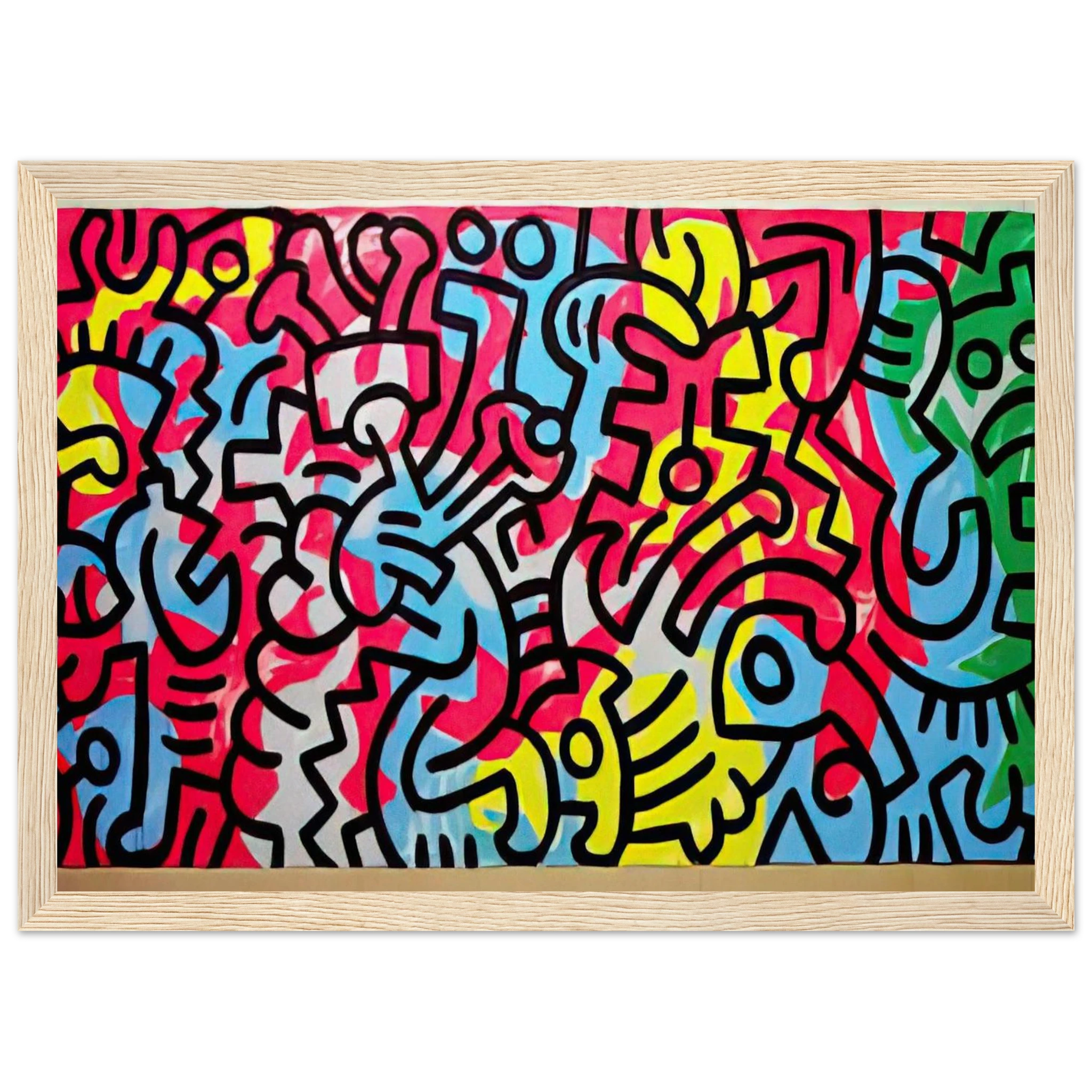 UNTITLED 1987 Framed Poster | Keith Haring Framed Prints Wall Art | Keith Haring Prints