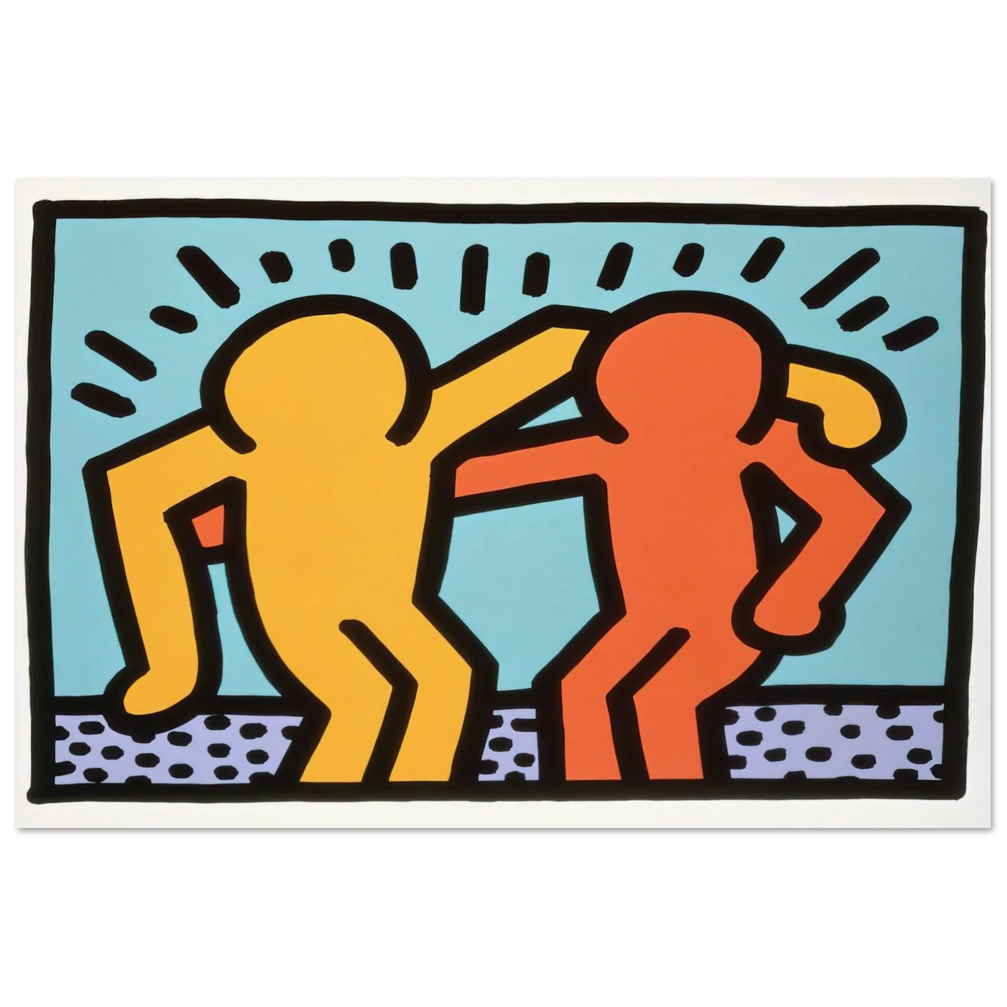 BEST BUDDIES 1990 Poster | Keith Haring Poster | Keith Haring Prints