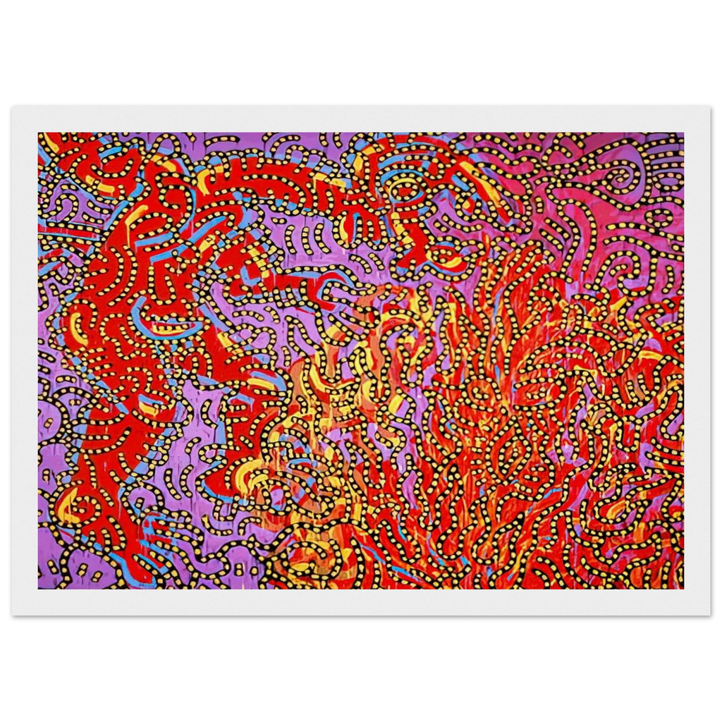 MOSES AND THE BURNING BUSH 1985 Framed Poster | Keith Haring Framed Prints Wall Art | Keith Haring Prints