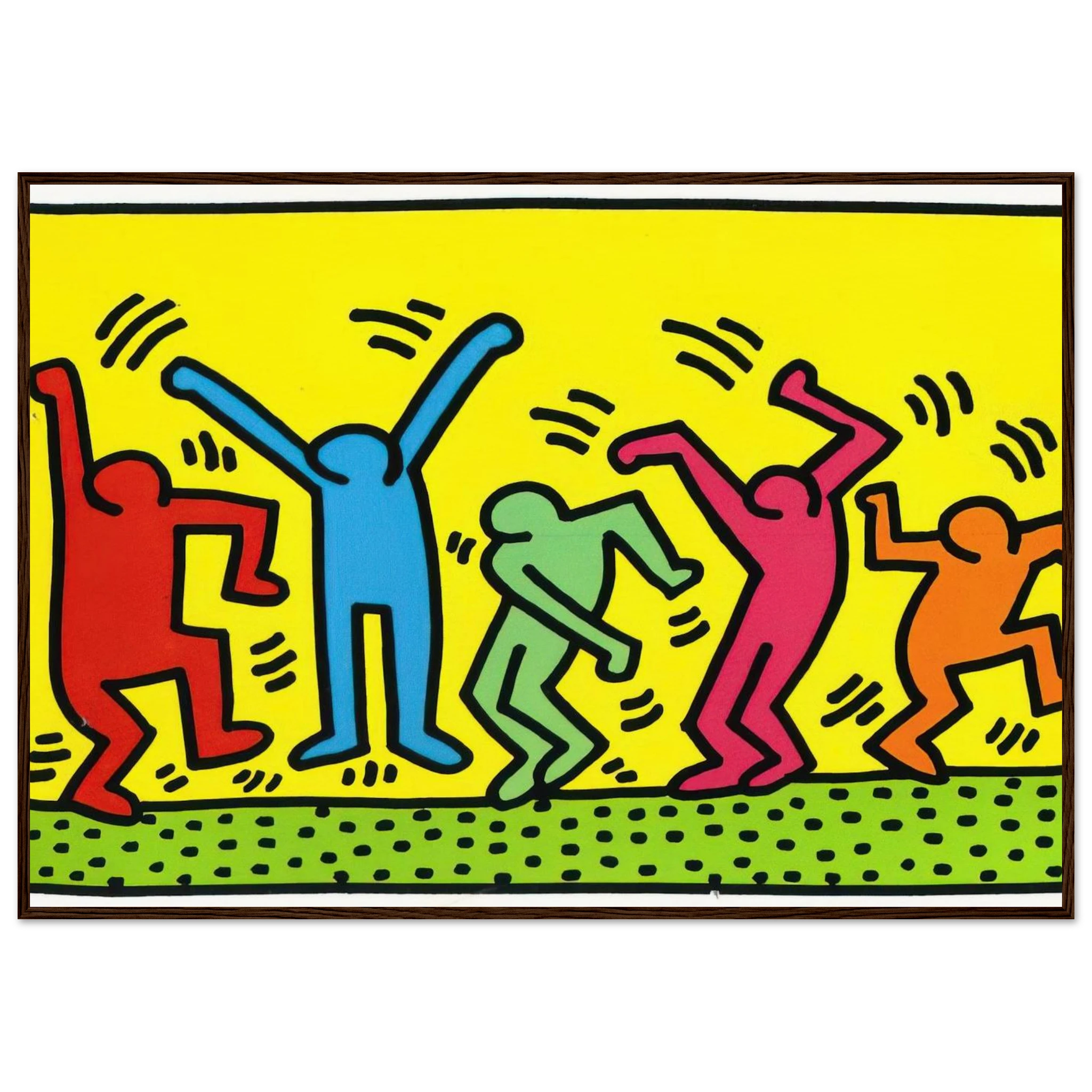 UNTITLED DANCE 1987 Framed Poster | Keith Haring Framed Prints Wall Art | Keith Haring Prints