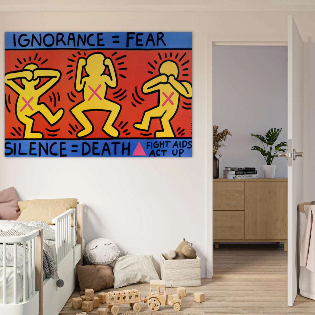 IGNORANCE FEAR 1989 Poster | Keith Haring Poster | Keith Haring Prints