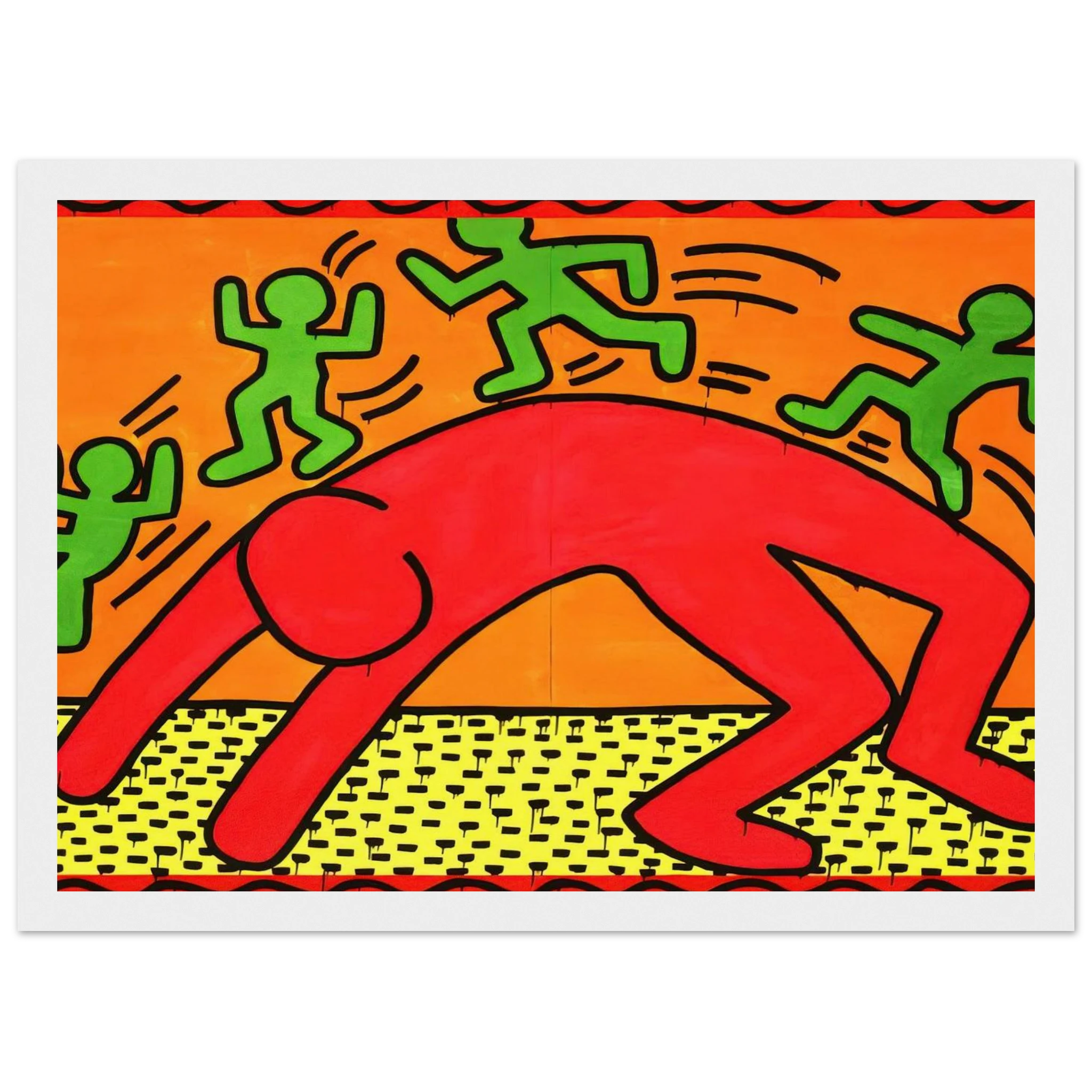 UNTITLED 1982 2 Framed Poster | Keith Haring Framed Prints Wall Art | Keith Haring Prints