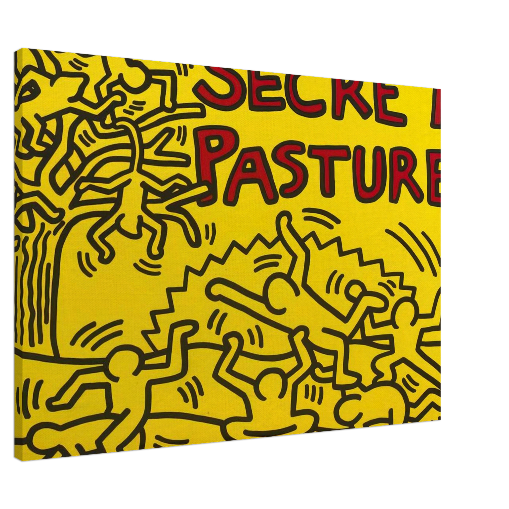 A POSTER FOR THE BILL T JONES AND ARNIE ZANE PERFORMANCE PIECE SECRET PASTURES 1984 Canvas | Keith Haring Canvas | Keith Haring Prints