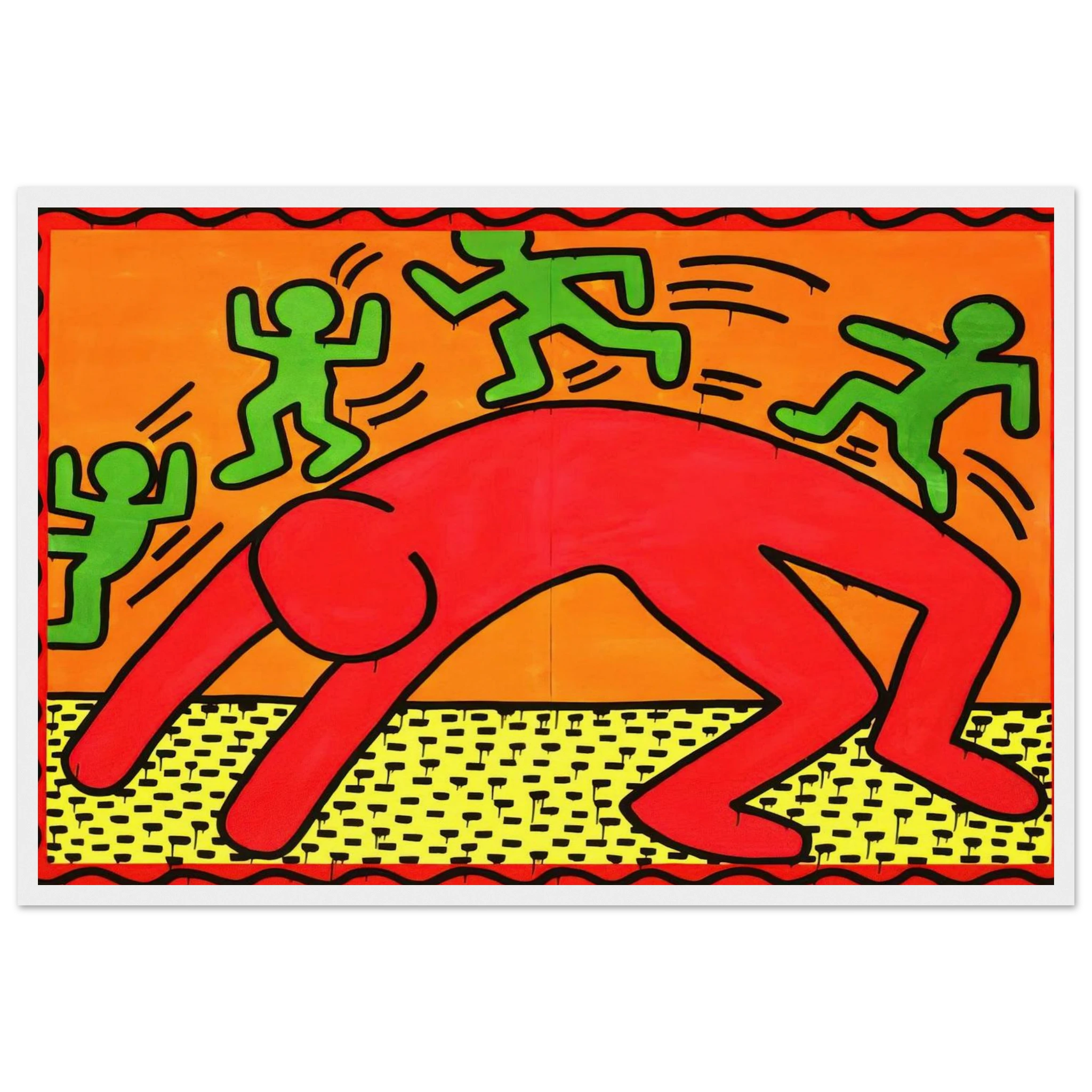 UNTITLED 1982 2 Framed Poster | Keith Haring Framed Prints Wall Art | Keith Haring Prints