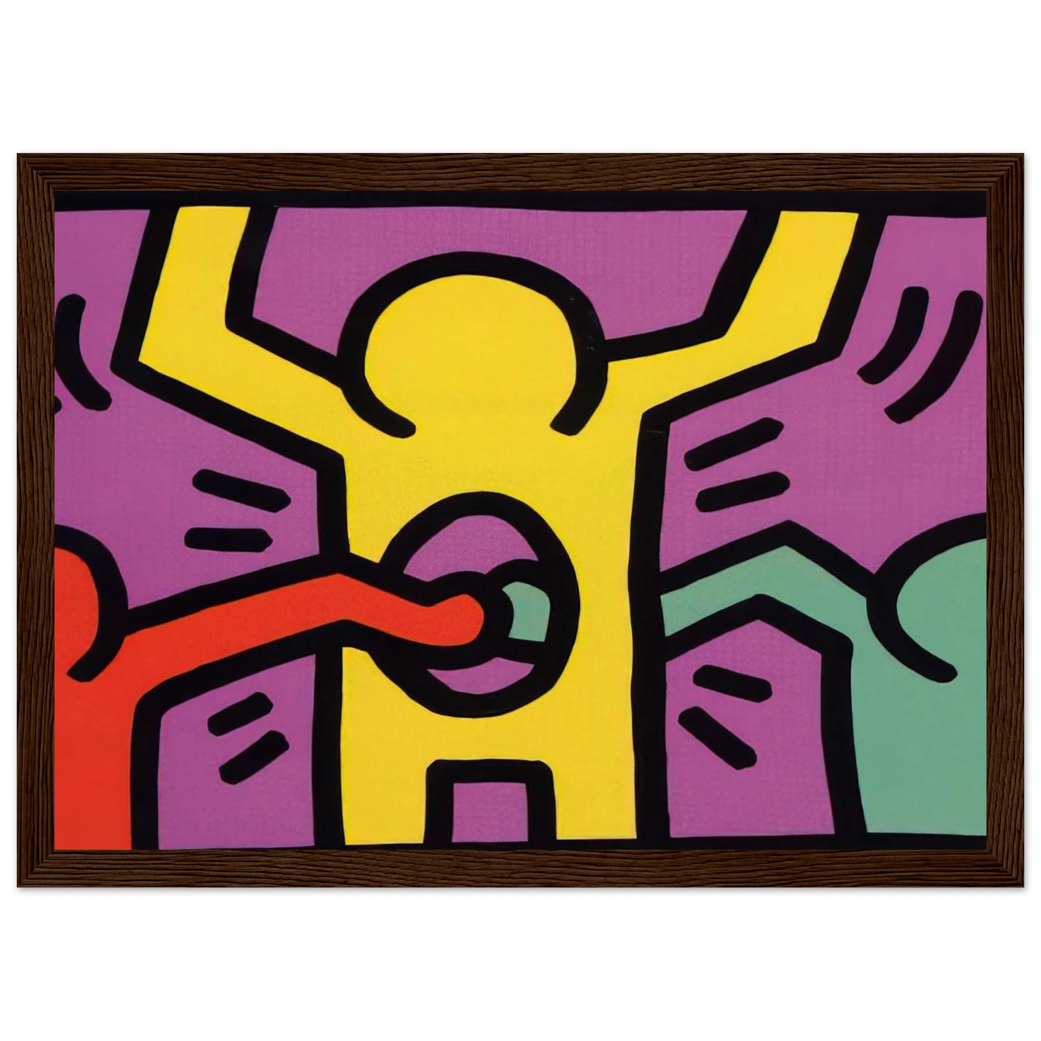 POP SHOP 1 1987 Framed Poster | Keith Haring Framed Prints Wall Art | Keith Haring Prints