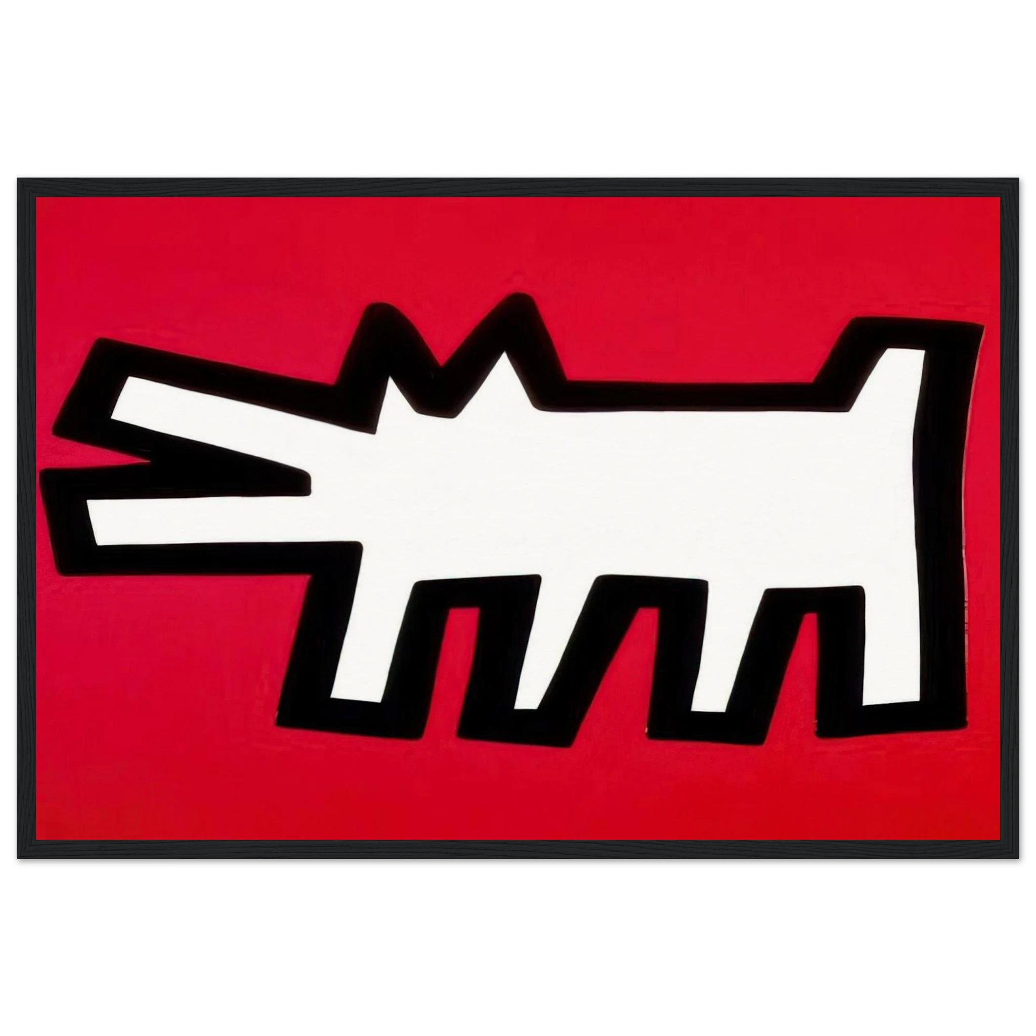 BARKING DOG 1990 Framed Poster | Keith Haring Framed Prints Wall Art | Keith Haring Prints