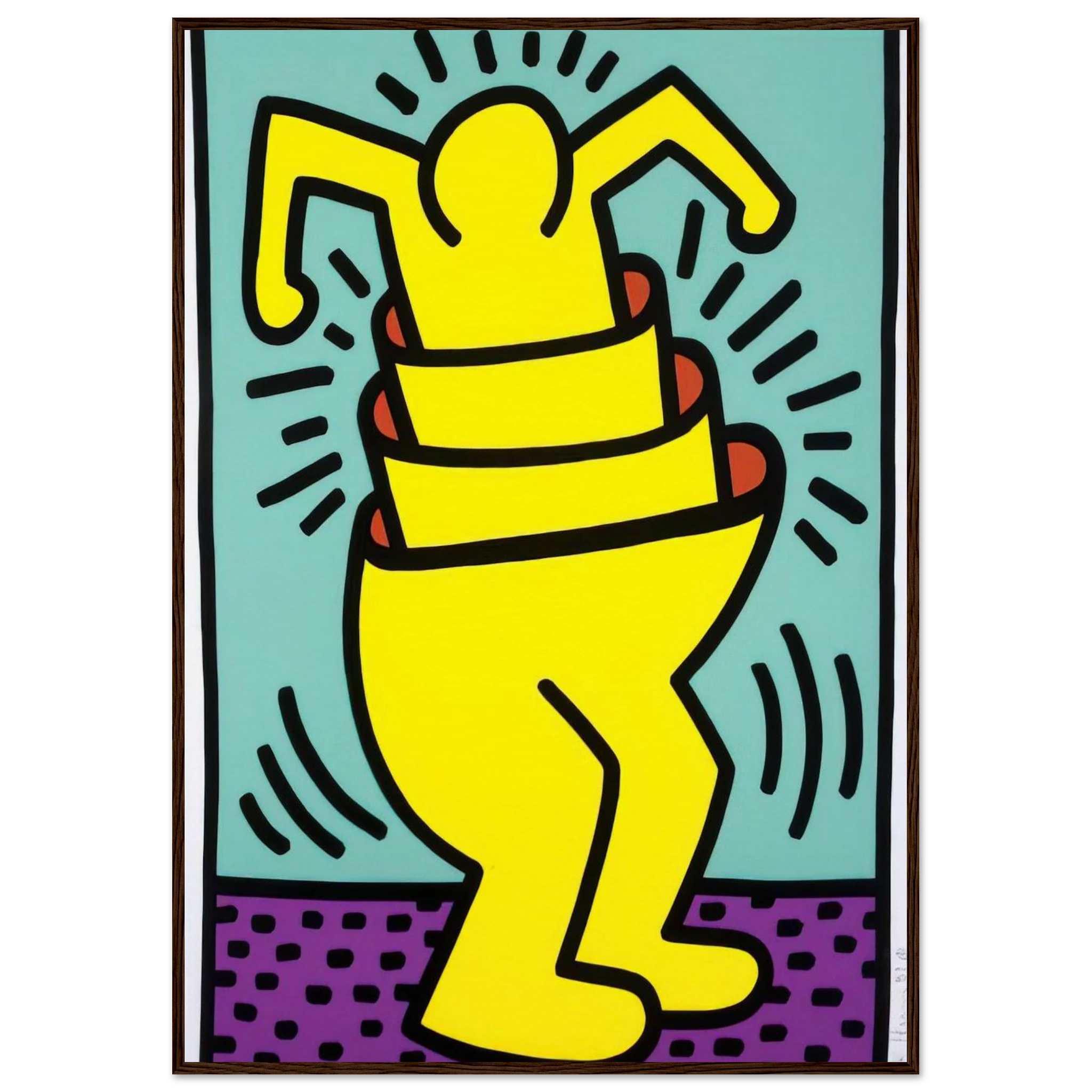 UNTITLED 1989 Framed Poster | Keith Haring Framed Prints Wall Art | Keith Haring Prints