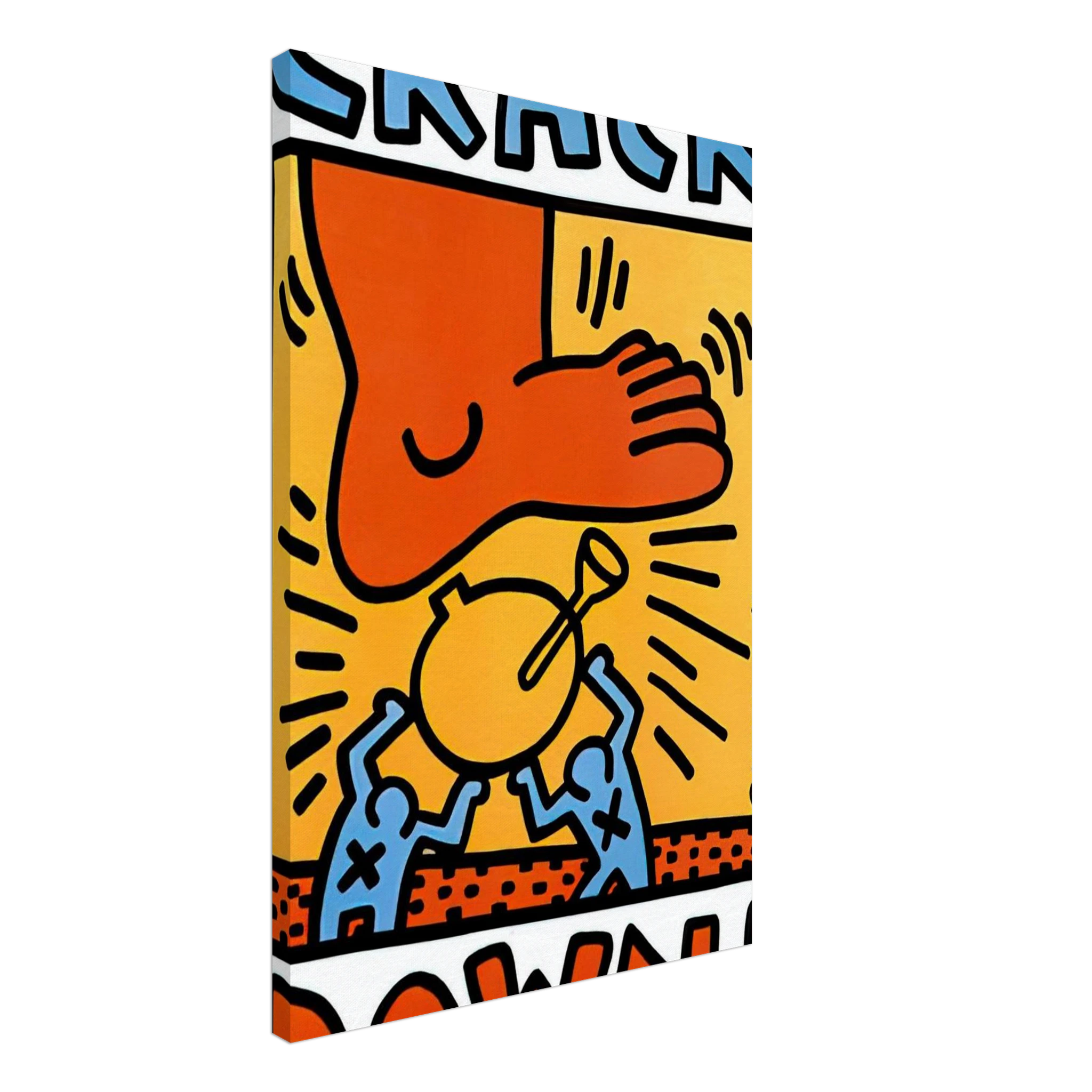 CRACK DOWN 1986 Canvas | Keith Haring Canvas | Keith Haring Prints