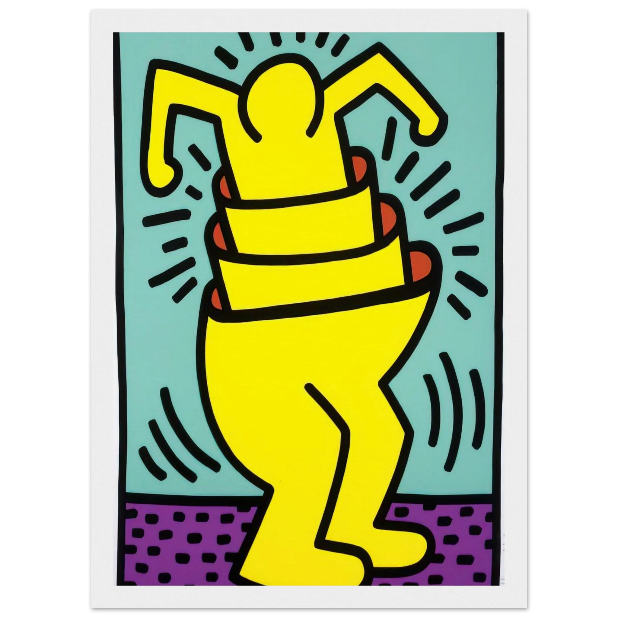 UNTITLED 1989 Framed Poster | Keith Haring Framed Prints Wall Art | Keith Haring Prints