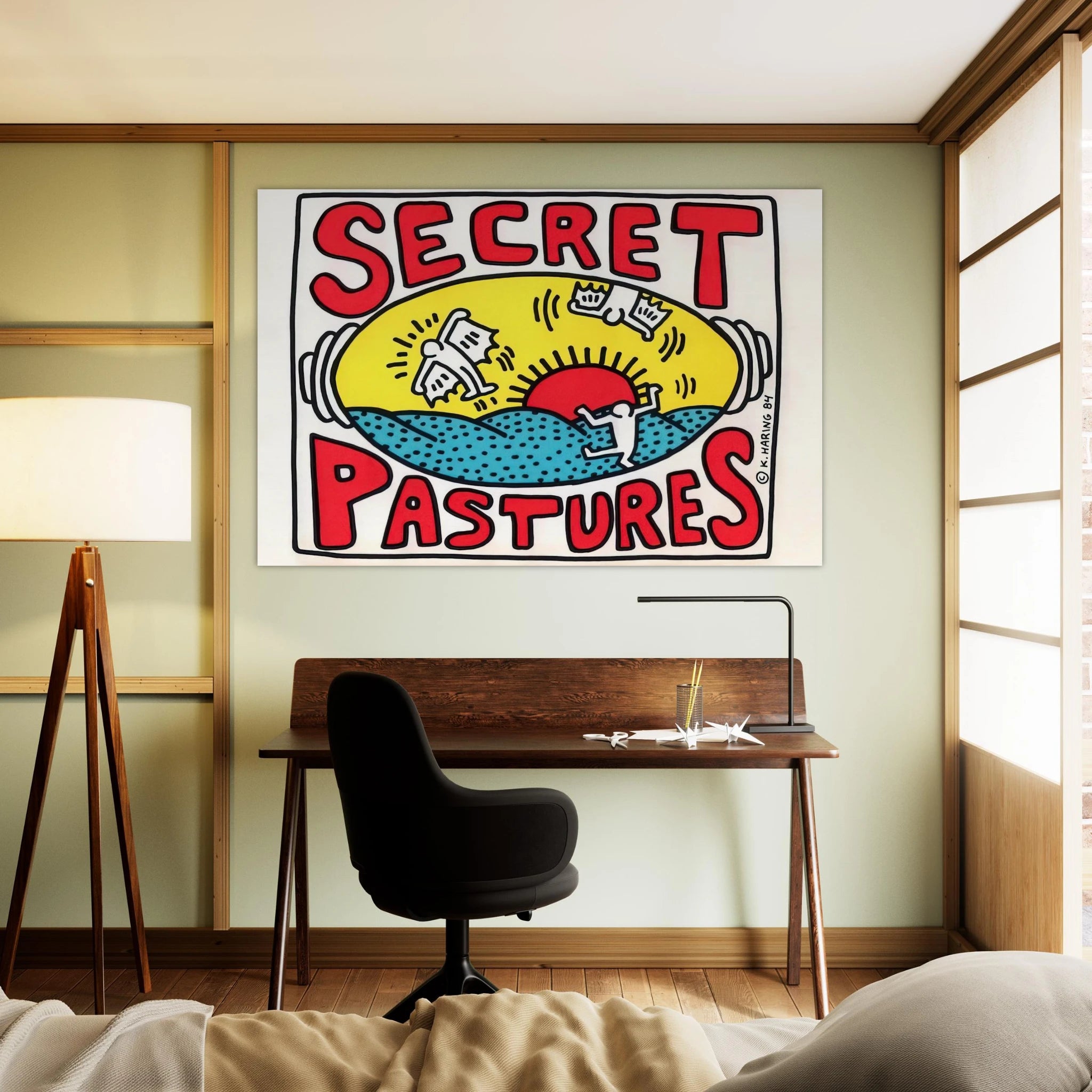 PROMOTIONAL POSTER FOR SECRET PASTURES 1984 Poster | Keith Haring Poster | Keith Haring Prints