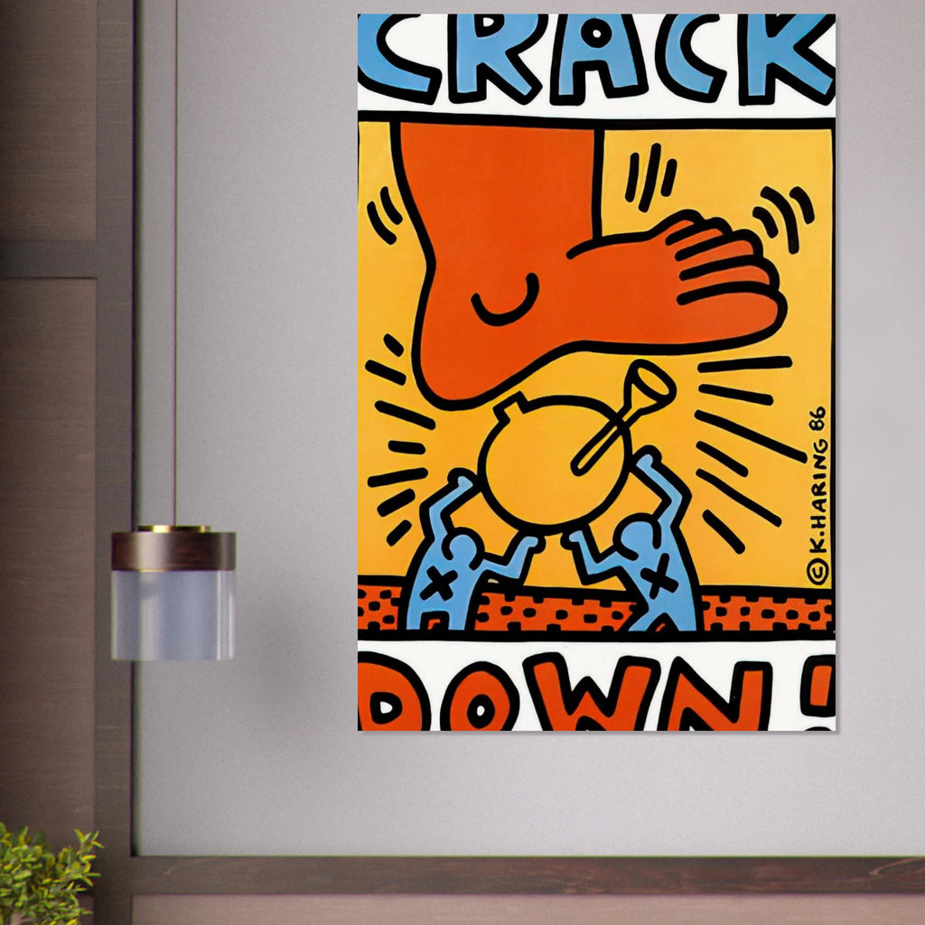 CRACK DOWN 1986 Poster | Keith Haring Poster | Keith Haring Prints