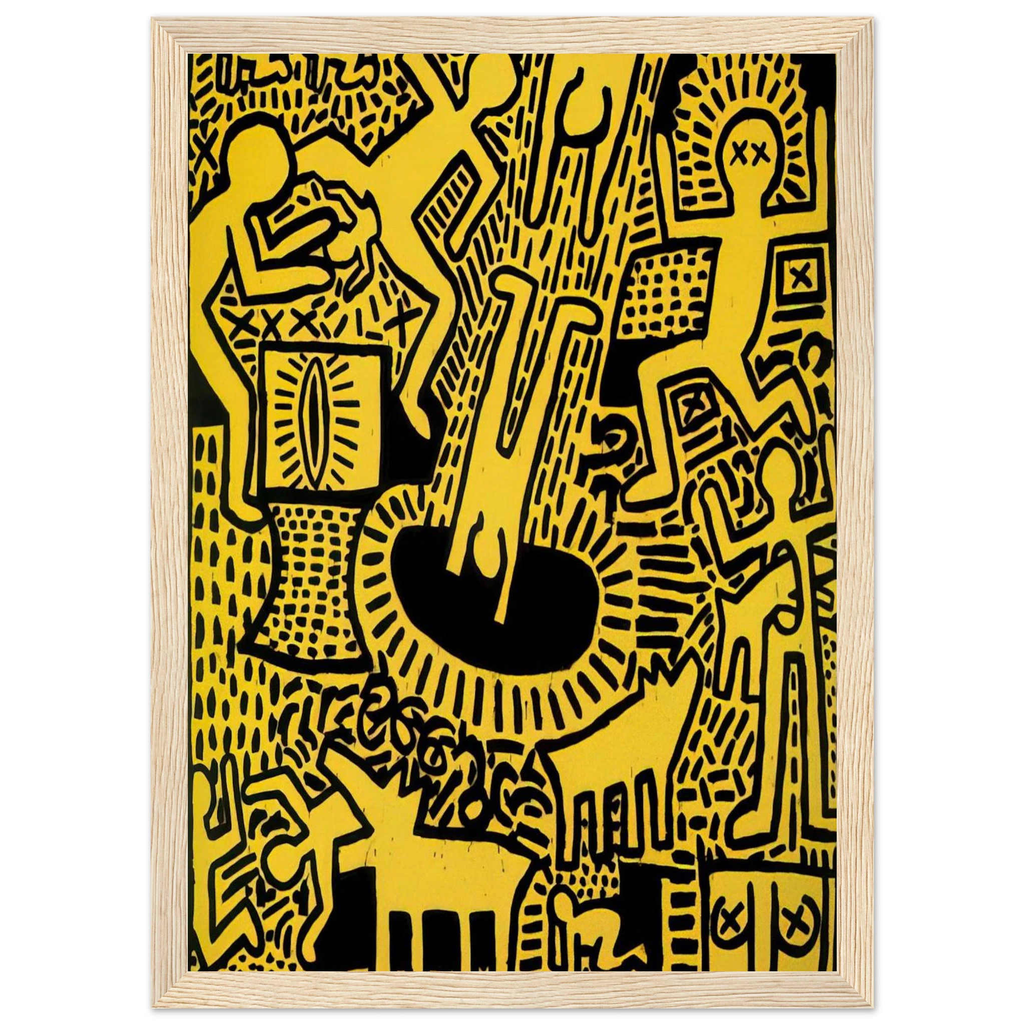 UNTITLED 1981 Framed Poster | Keith Haring Framed Prints Wall Art | Keith Haring Prints