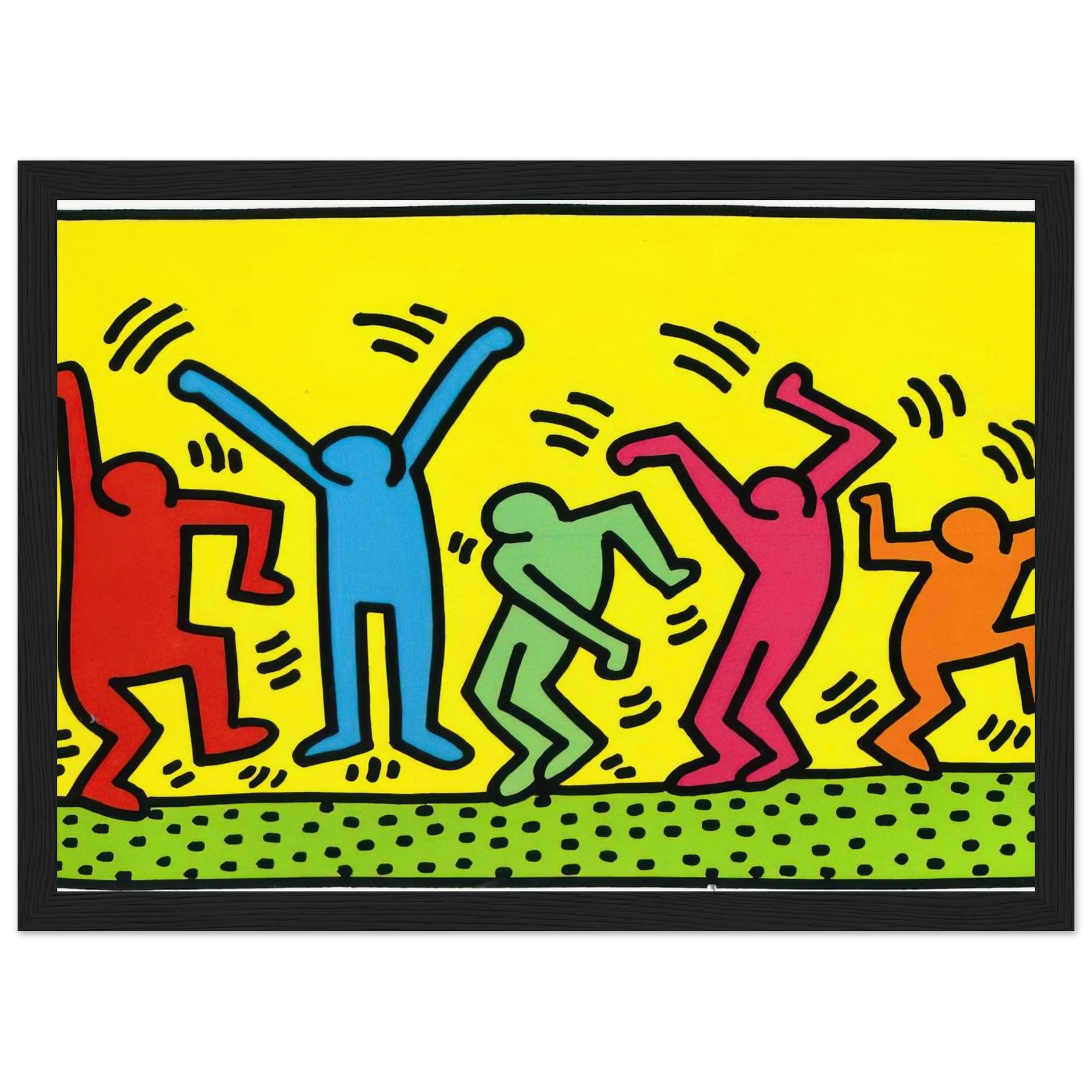 UNTITLED DANCE 1987 Framed Poster | Keith Haring Framed Prints Wall Art | Keith Haring Prints
