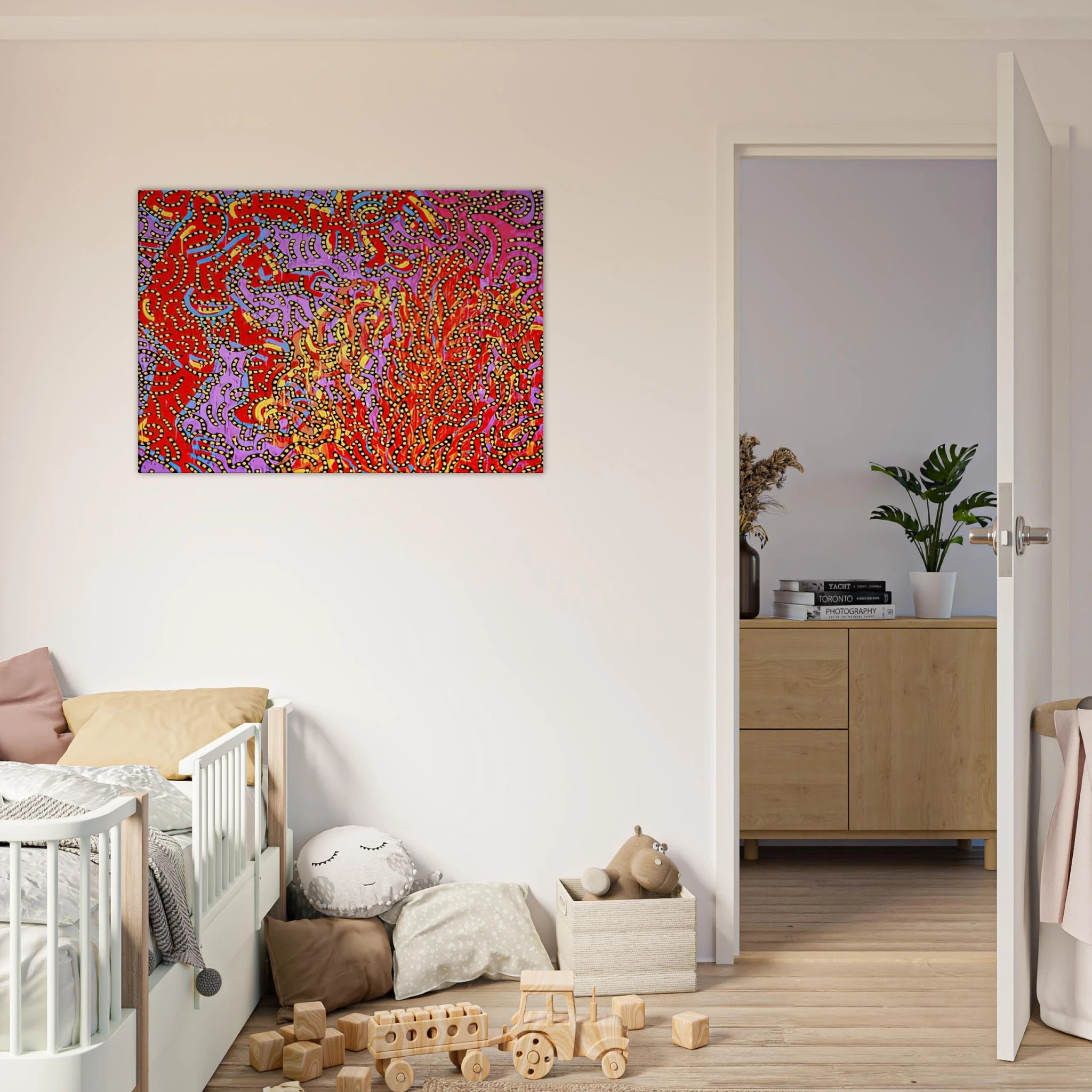 MOSES AND THE BURNING BUSH 1985 Canvas | Keith Haring Canvas | Keith Haring Prints