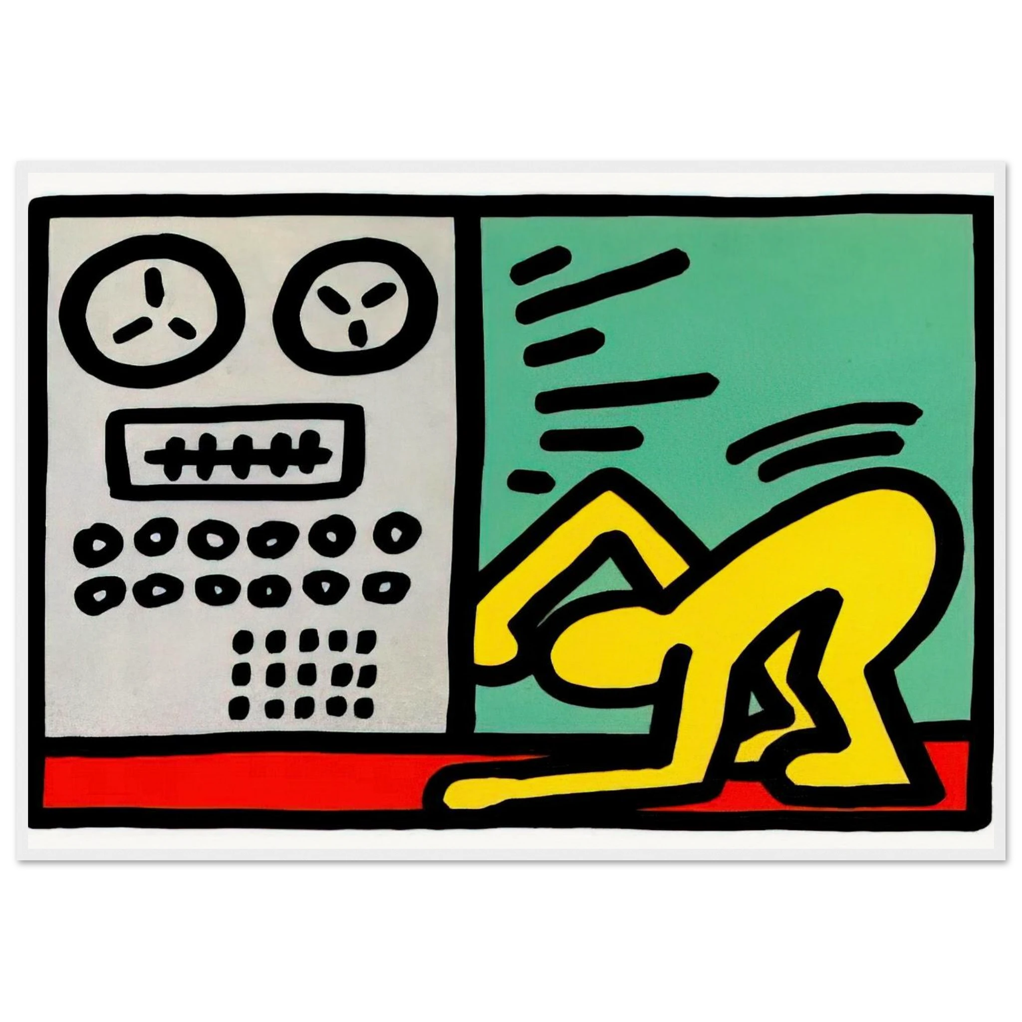 POP SHOP III 1989 Framed Poster | Keith Haring Framed Prints Wall Art | Keith Haring Prints