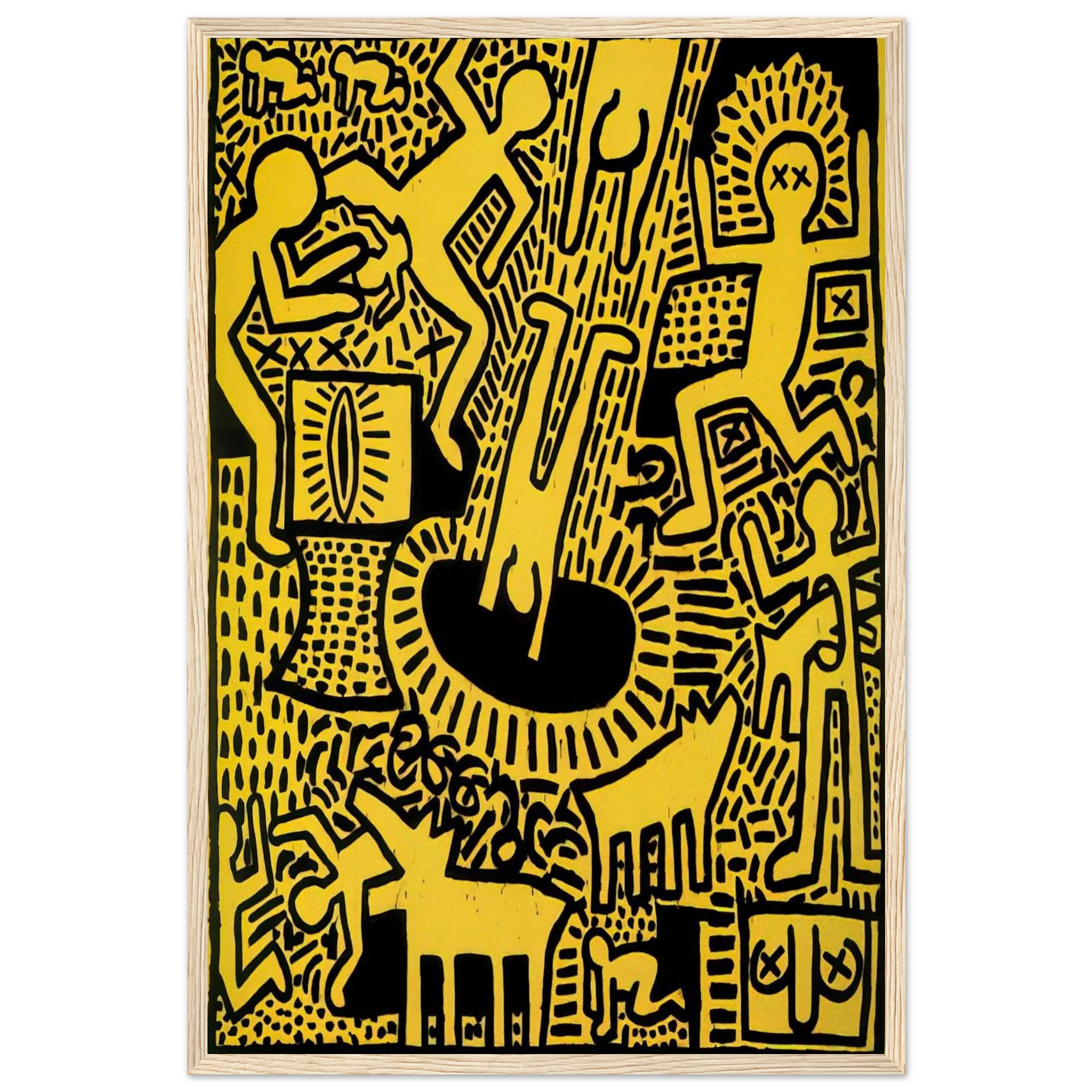 UNTITLED 1981 Framed Poster | Keith Haring Framed Prints Wall Art | Keith Haring Prints