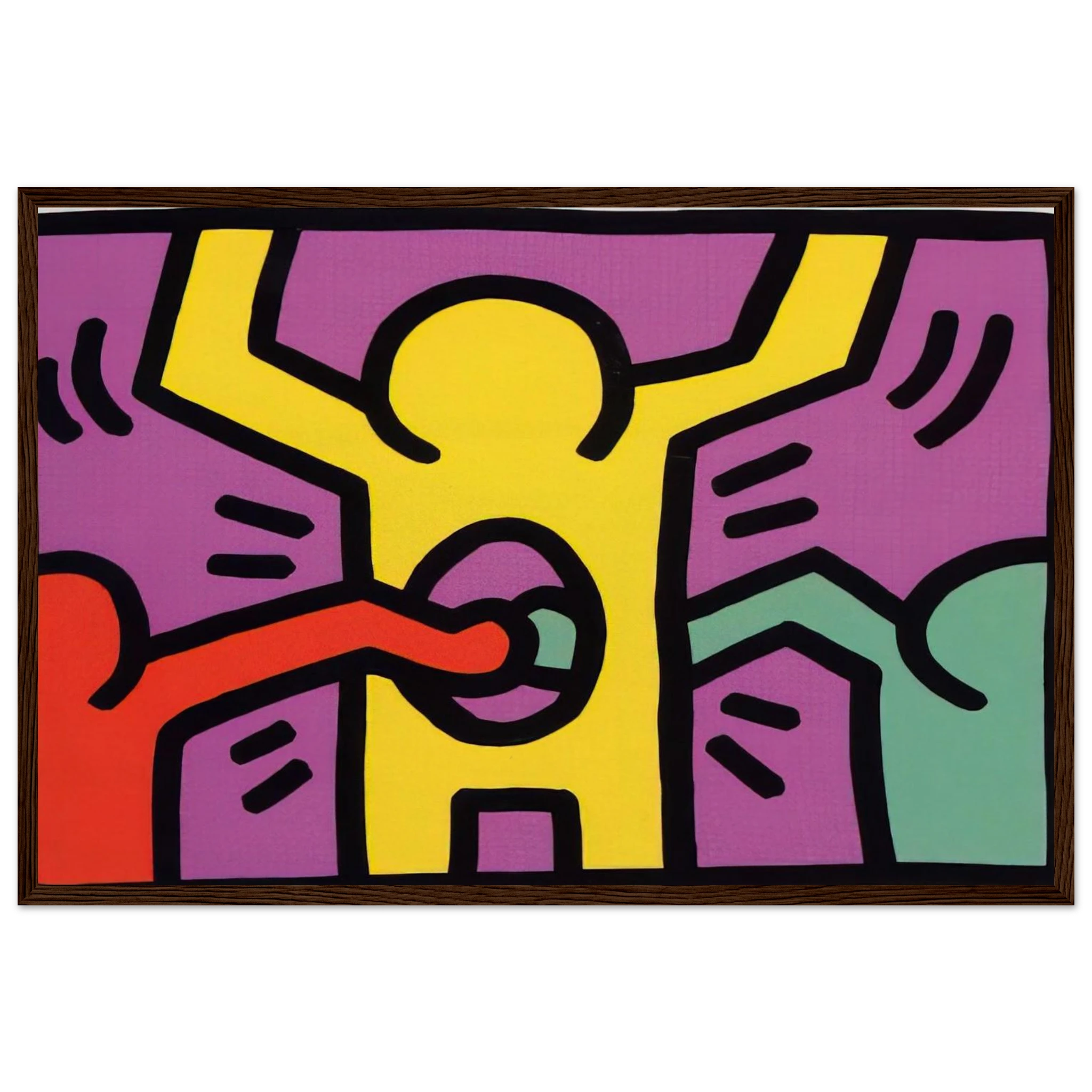 POP SHOP 1 1987 Framed Poster | Keith Haring Framed Prints Wall Art | Keith Haring Prints