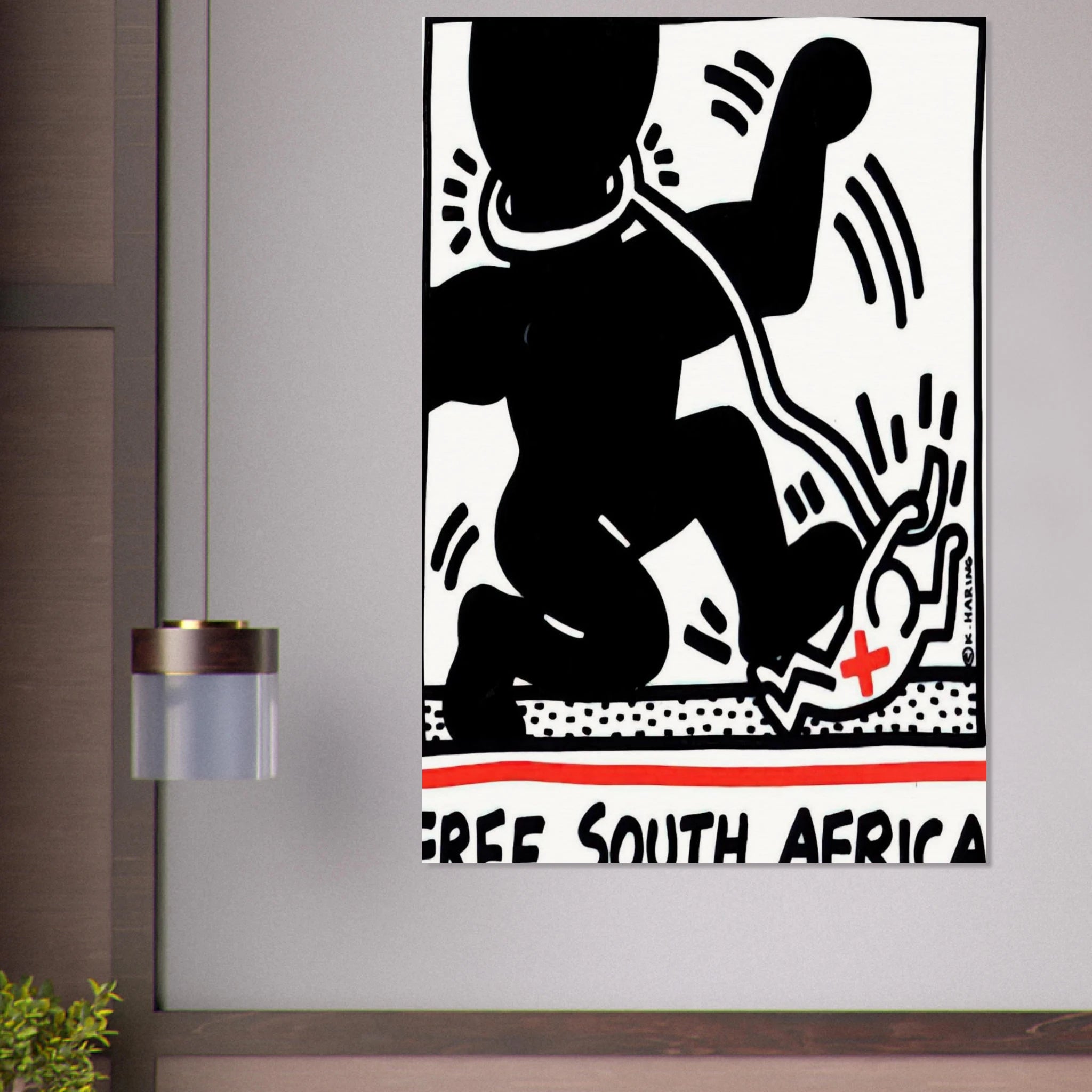 FREE SOUTH AFRICA 1985 Poster | Keith Haring Poster | Keith Haring Prints