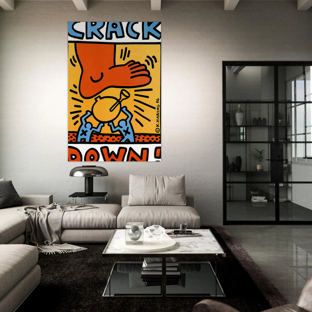 CRACK DOWN 1986 Poster | Keith Haring Poster | Keith Haring Prints