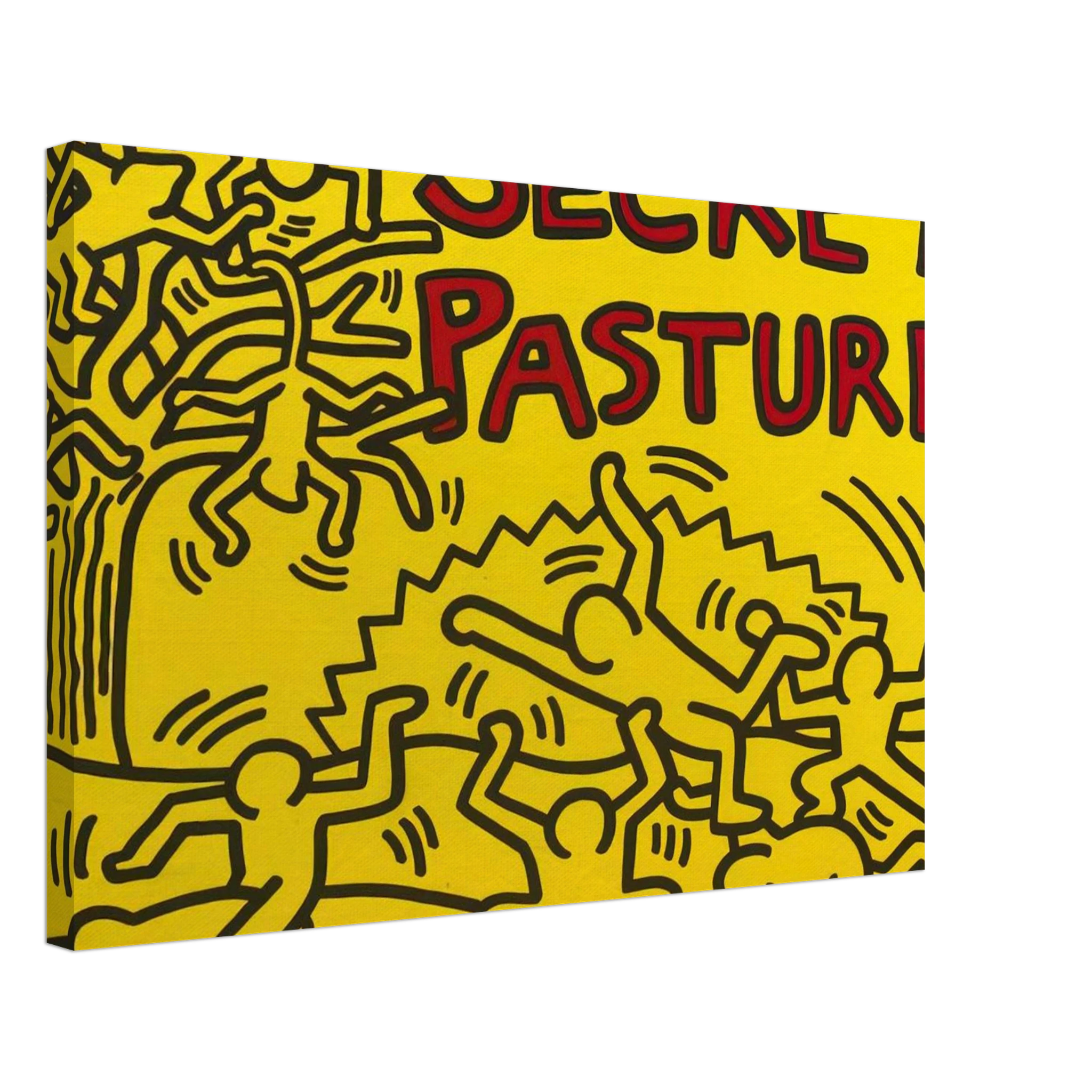 A POSTER FOR THE BILL T JONES AND ARNIE ZANE PERFORMANCE PIECE SECRET PASTURES 1984 Canvas | Keith Haring Canvas | Keith Haring Prints