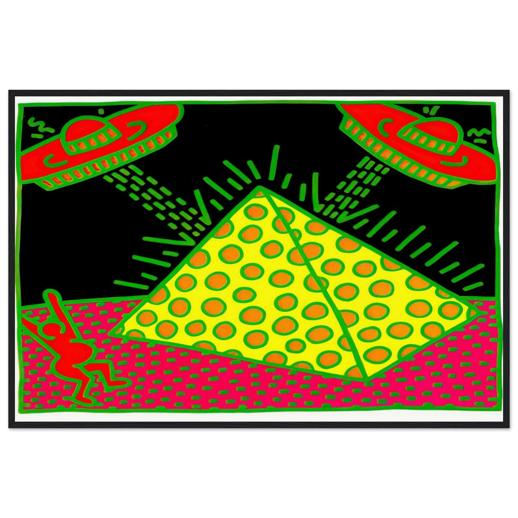 UNTITLED 1983 3 Framed Poster | Keith Haring Framed Prints Wall Art | Keith Haring Prints