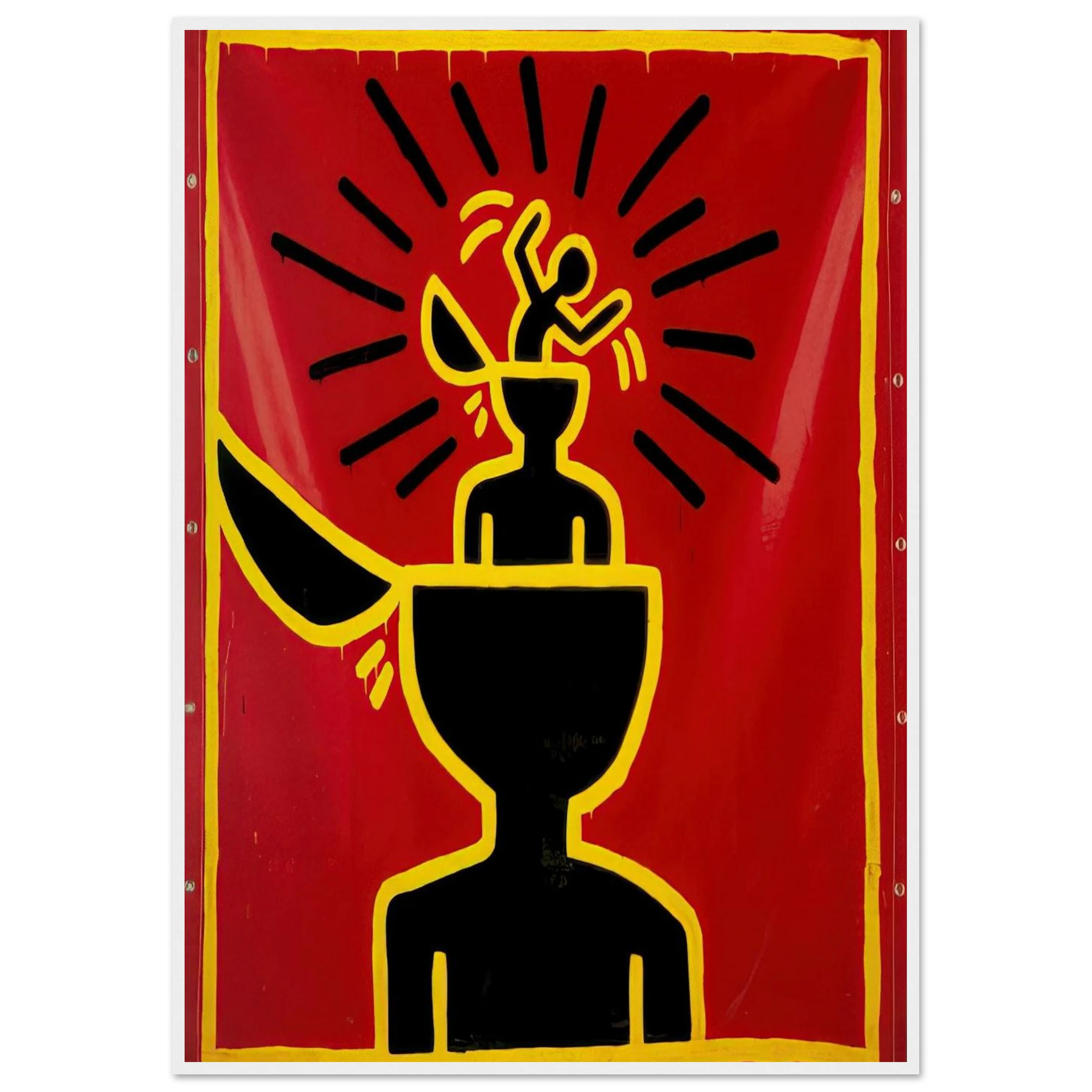 UNTITLED 1982 Framed Poster | Keith Haring Framed Prints Wall Art | Keith Haring Prints