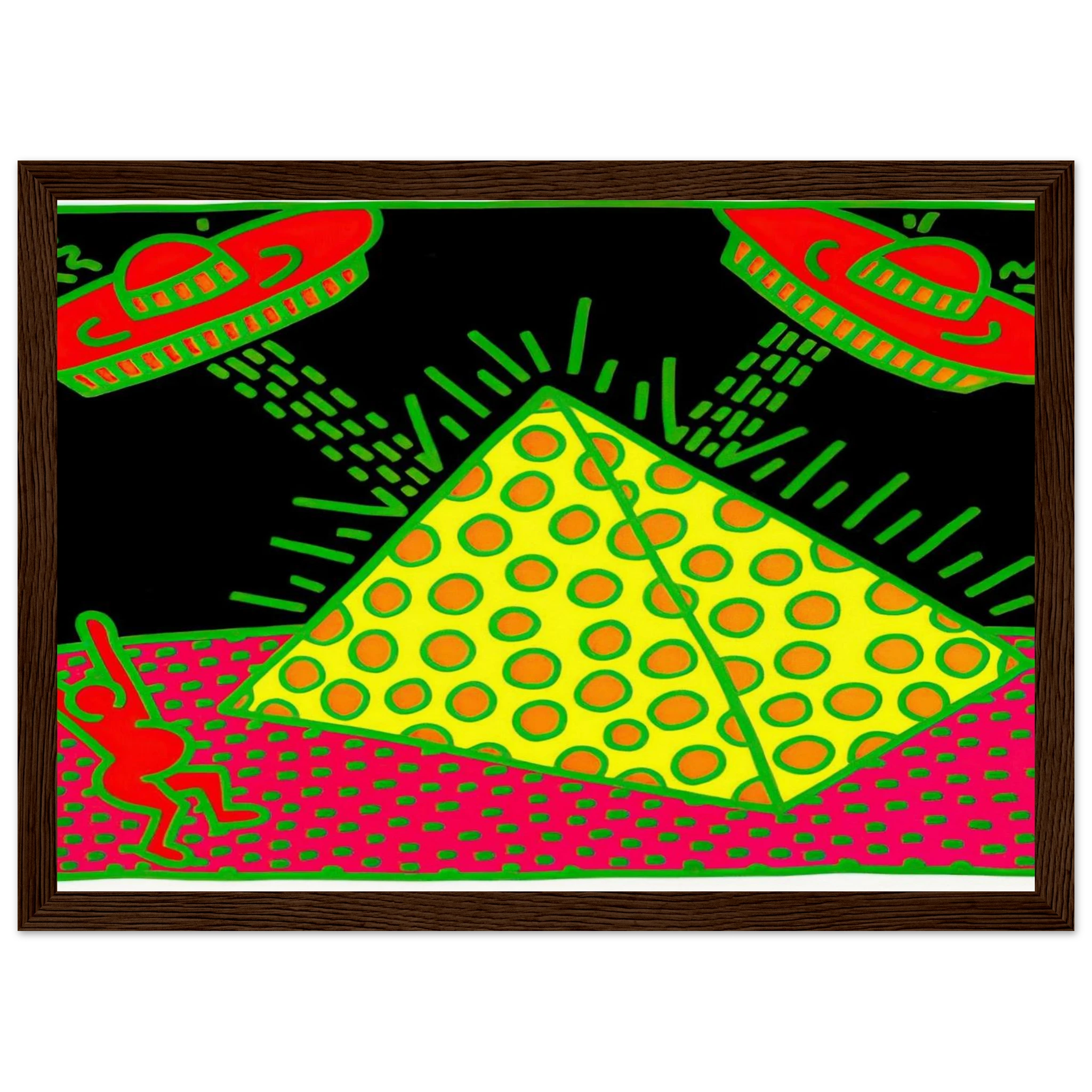 UNTITLED 1983 3 Framed Poster | Keith Haring Framed Prints Wall Art | Keith Haring Prints