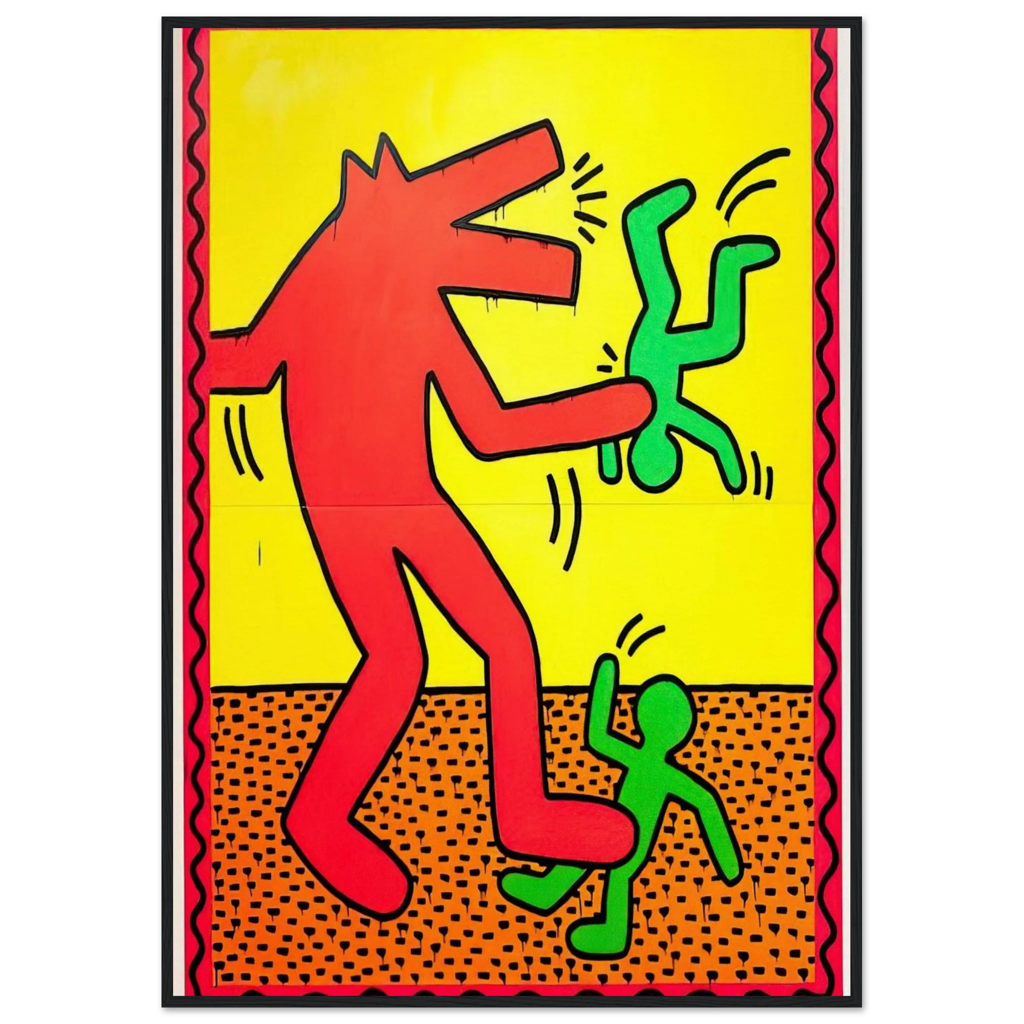 UNTITLED 1982 1 Framed Poster | Keith Haring Framed Prints Wall Art | Keith Haring Prints