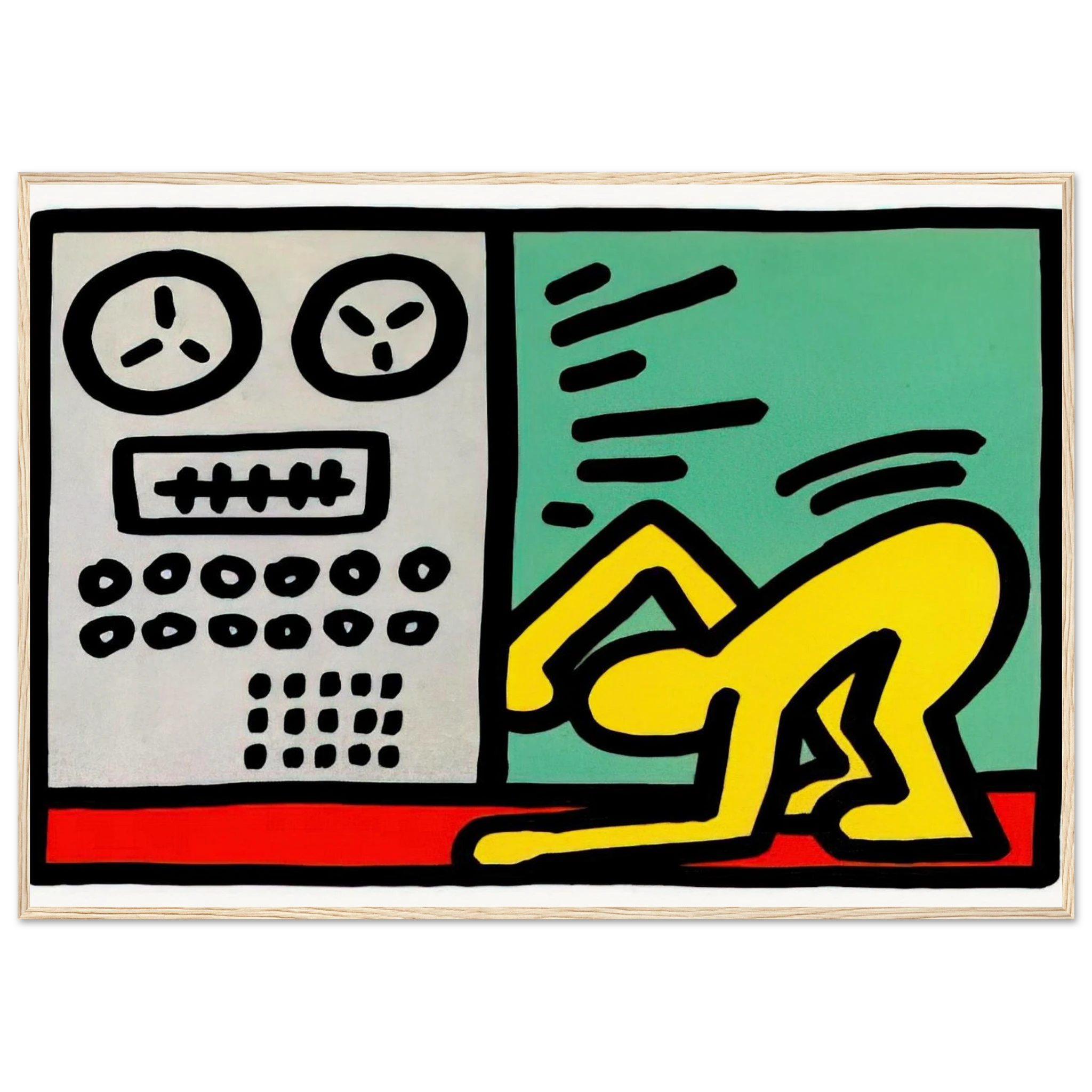 POP SHOP III 1989 Framed Poster | Keith Haring Framed Prints Wall Art | Keith Haring Prints