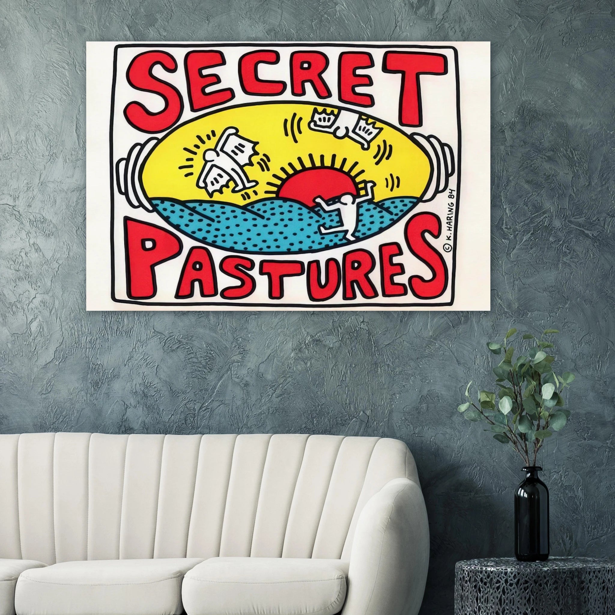 PROMOTIONAL POSTER FOR SECRET PASTURES 1984 Poster | Keith Haring Poster | Keith Haring Prints