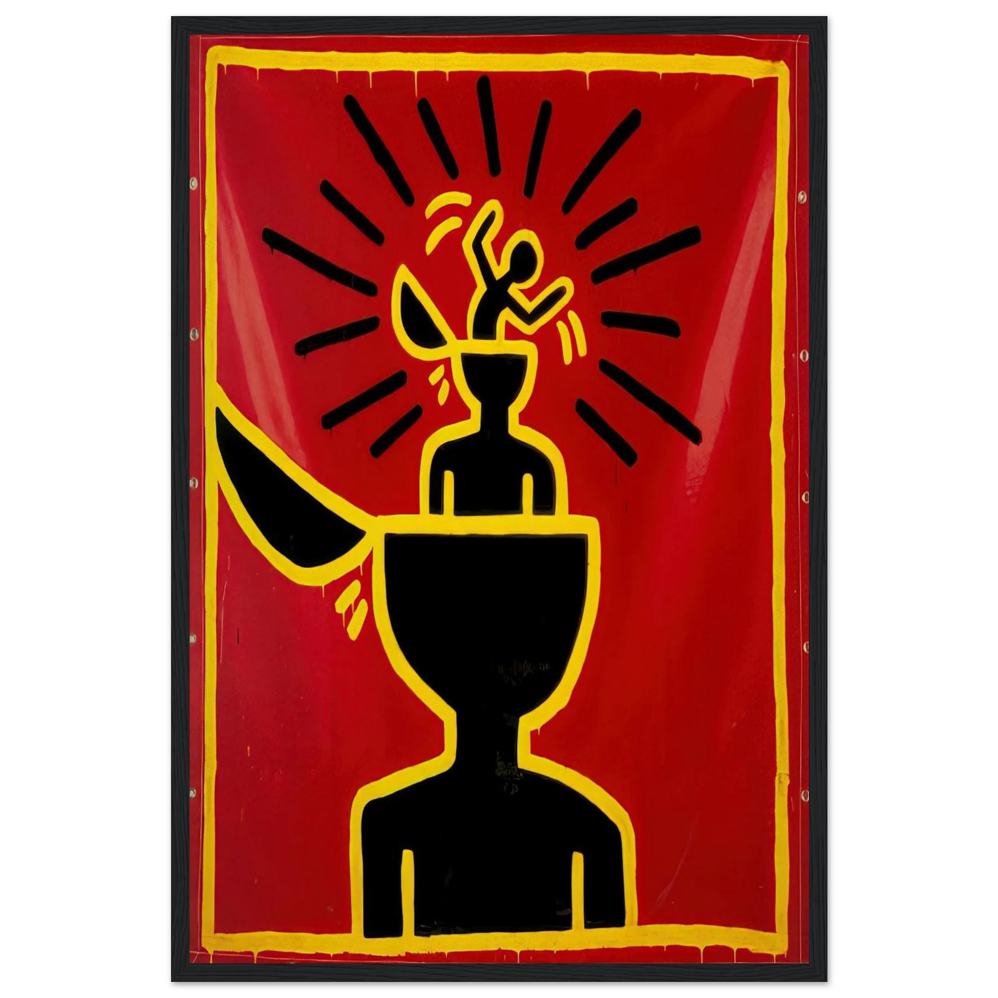 UNTITLED 1982 Framed Poster | Keith Haring Framed Prints Wall Art | Keith Haring Prints