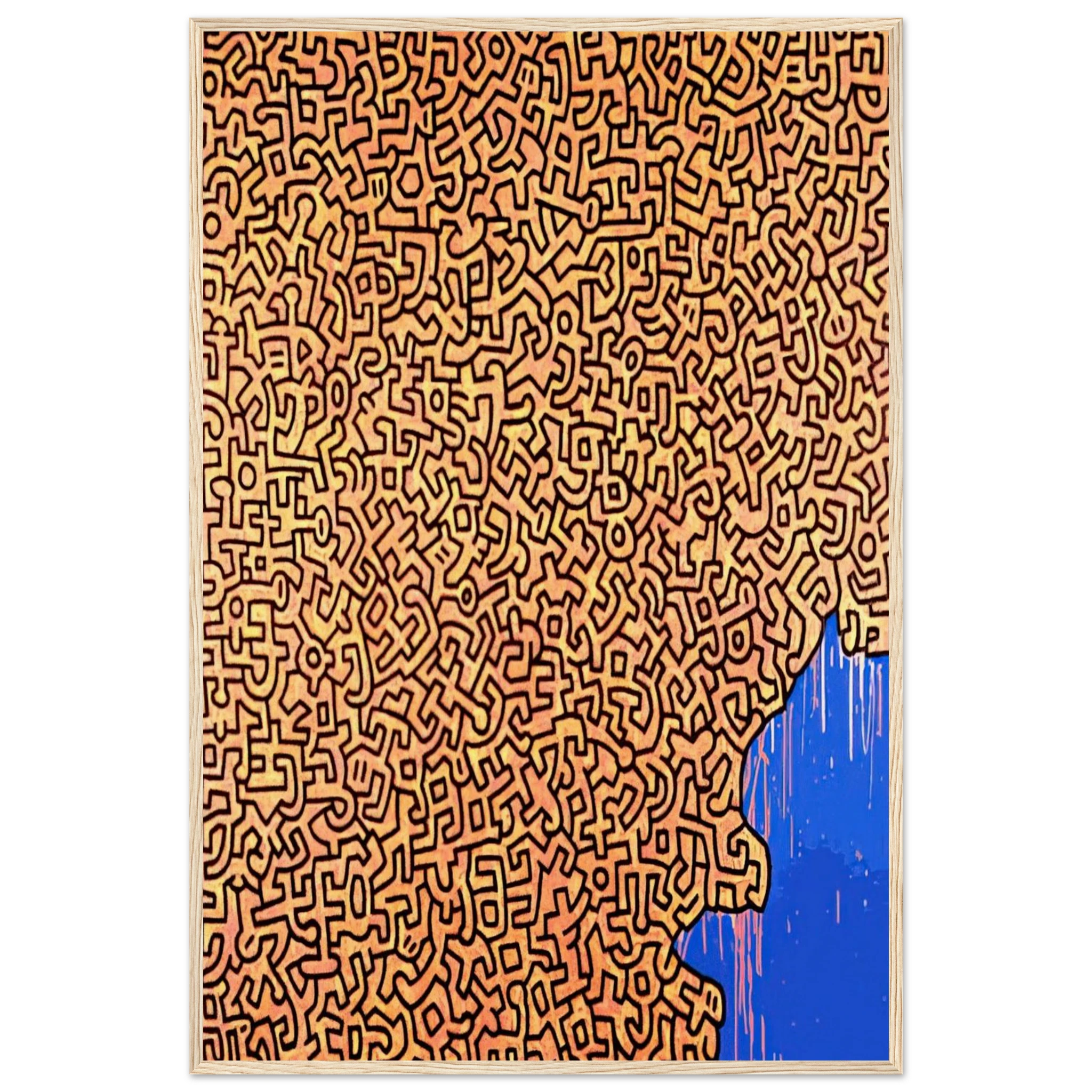 BRAZIL 1989 Framed Poster | Keith Haring Framed Prints Wall Art | Keith Haring Prints