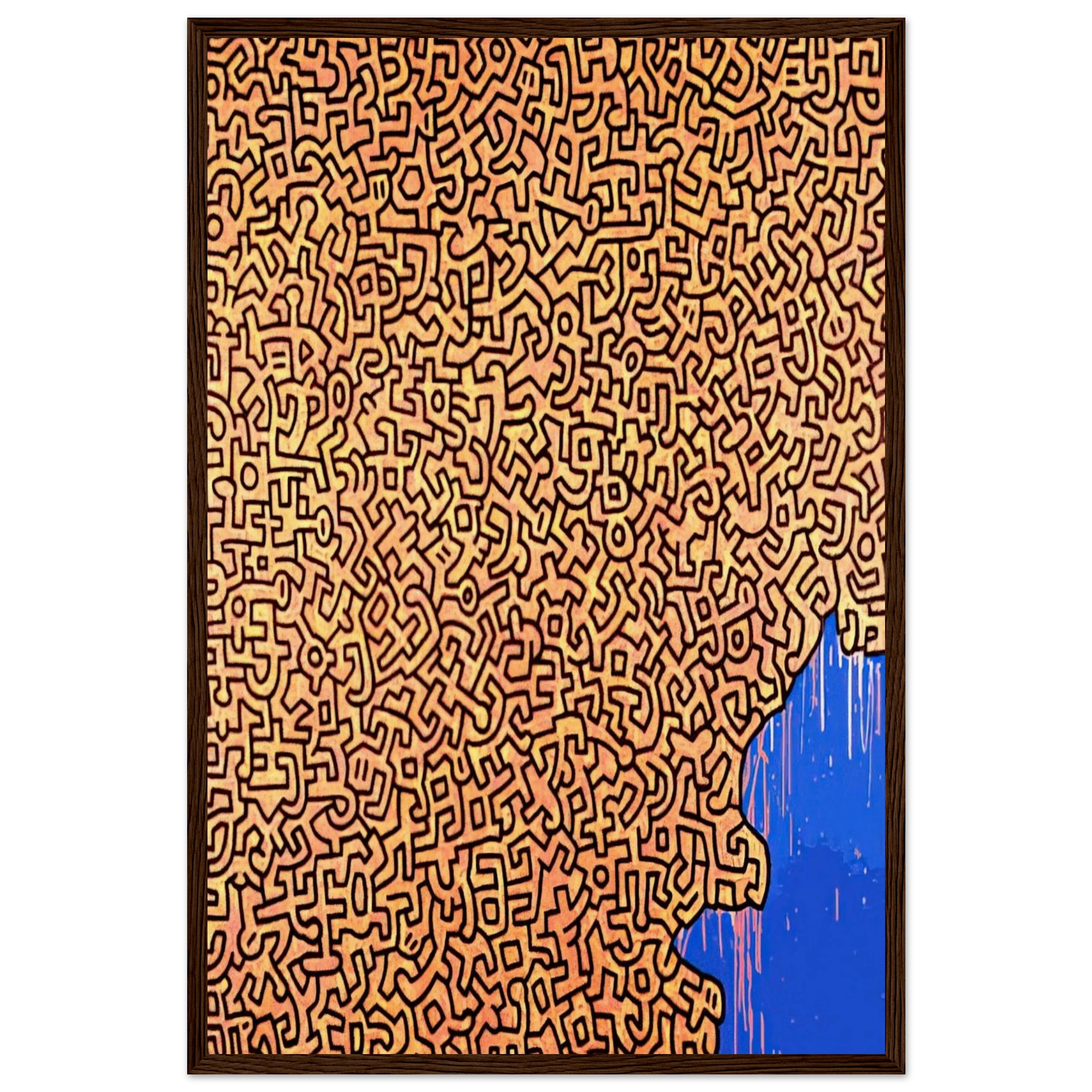 BRAZIL 1989 Framed Poster | Keith Haring Framed Prints Wall Art | Keith Haring Prints