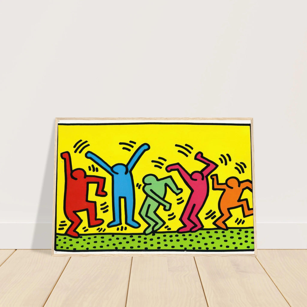 UNTITLED DANCE 1987 Framed Poster | Keith Haring Framed Prints Wall Art | Keith Haring Prints