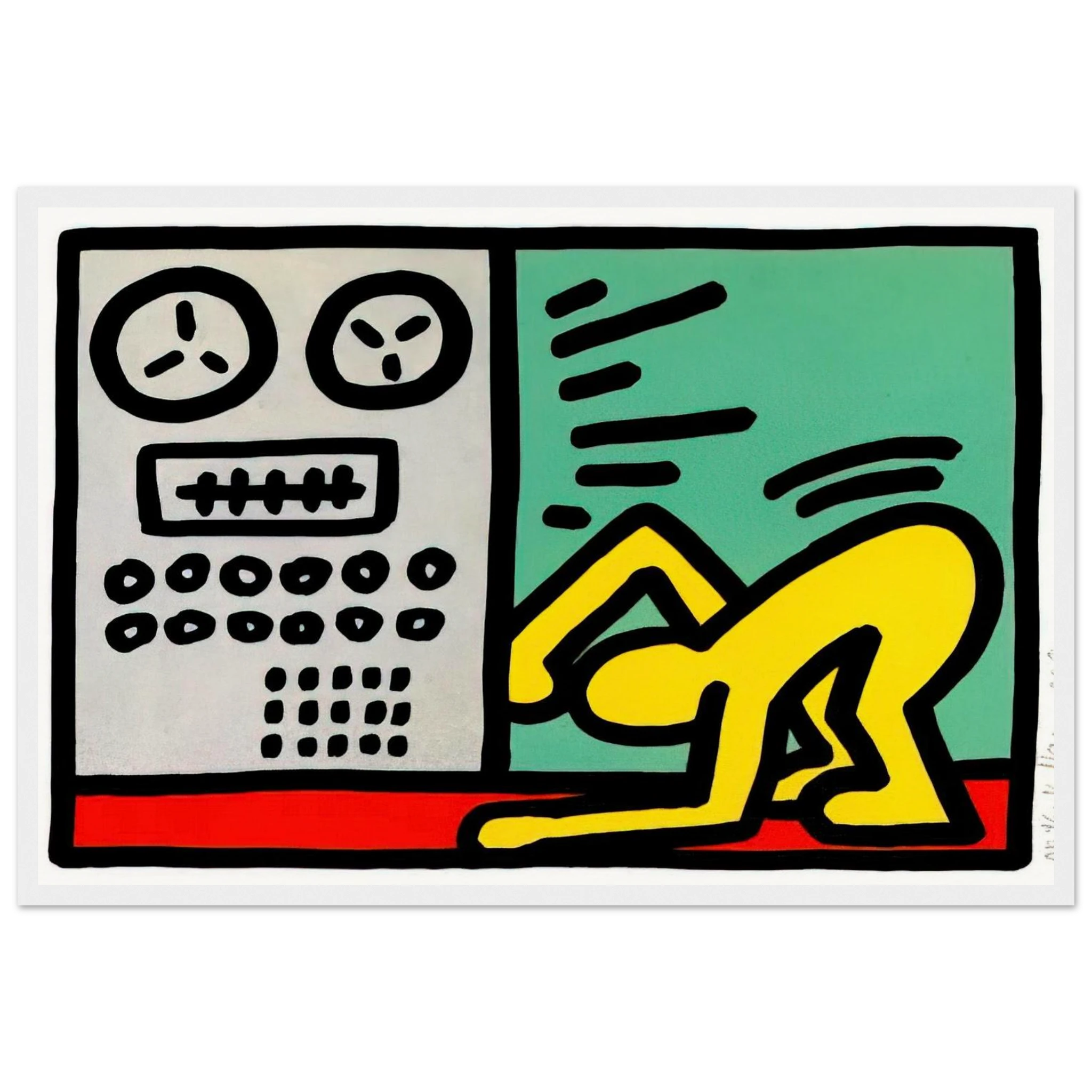 POP SHOP III 1989 Framed Poster | Keith Haring Framed Prints Wall Art | Keith Haring Prints