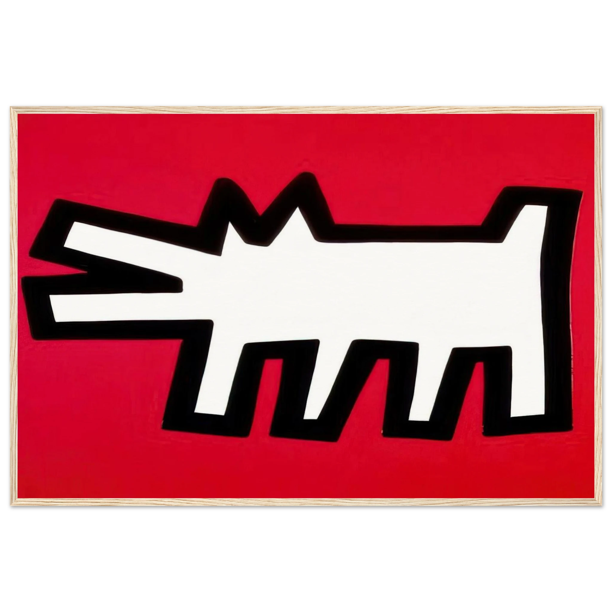 BARKING DOG 1990 Framed Poster | Keith Haring Framed Prints Wall Art | Keith Haring Prints