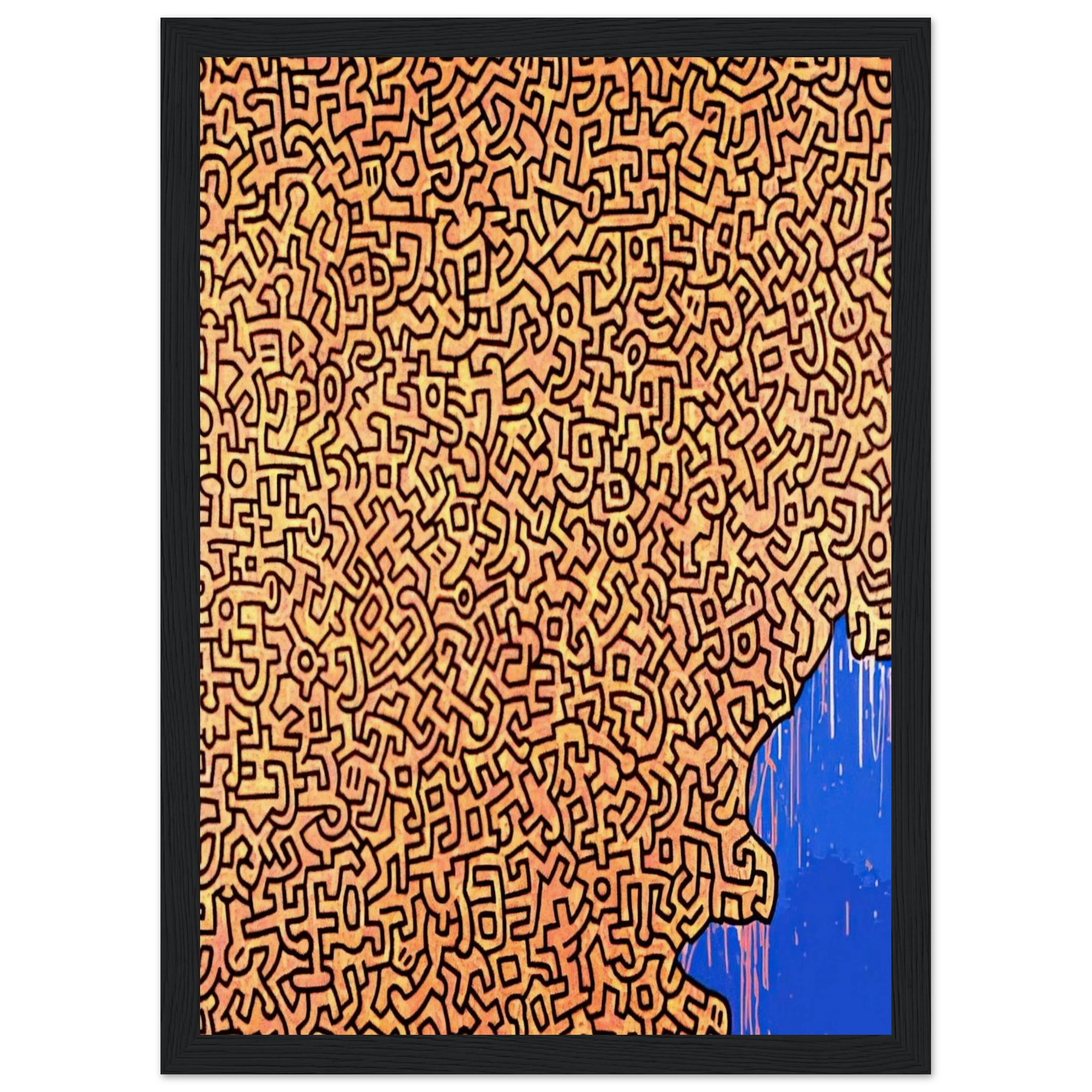 BRAZIL 1989 Framed Poster | Keith Haring Framed Prints Wall Art | Keith Haring Prints