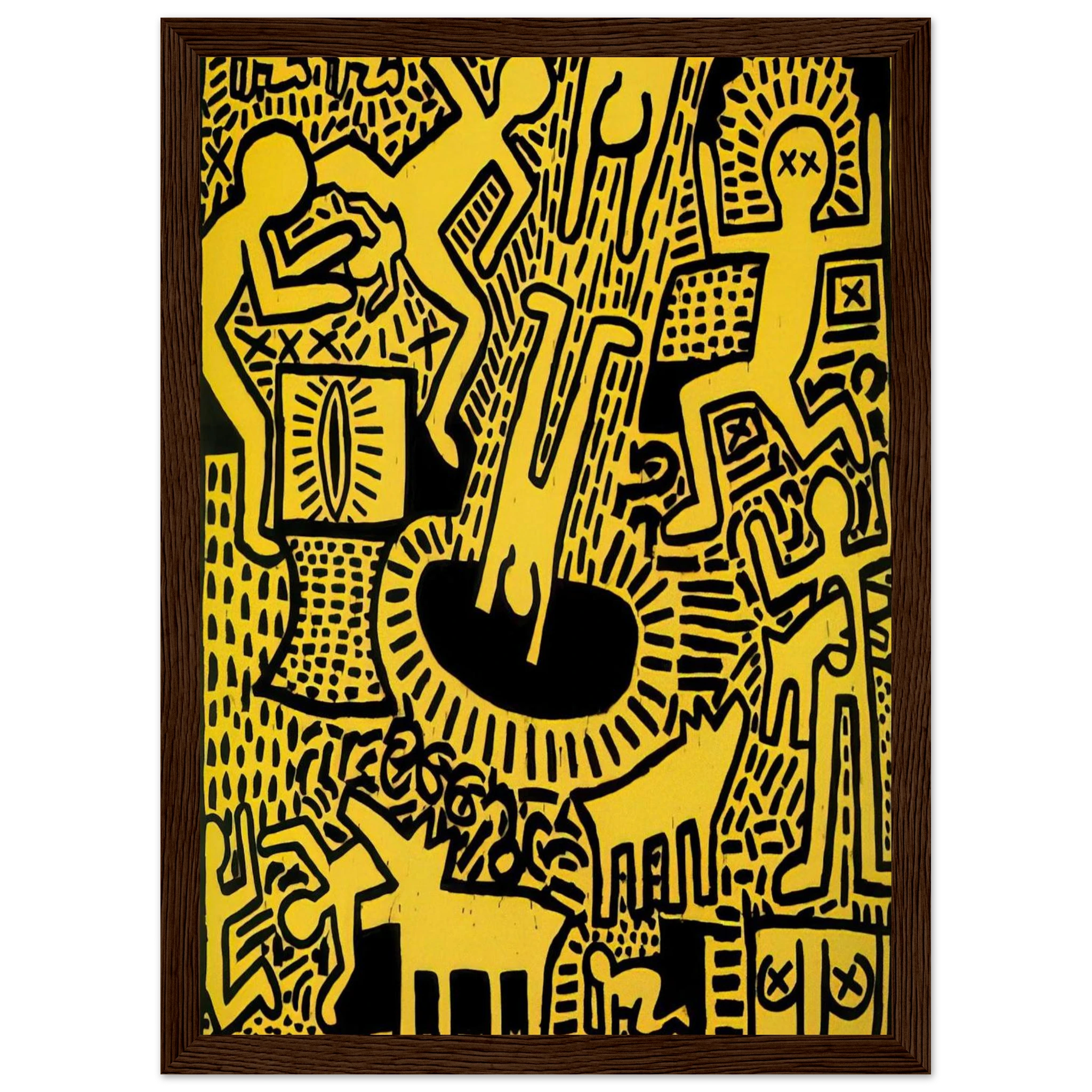 UNTITLED 1981 Framed Poster | Keith Haring Framed Prints Wall Art | Keith Haring Prints