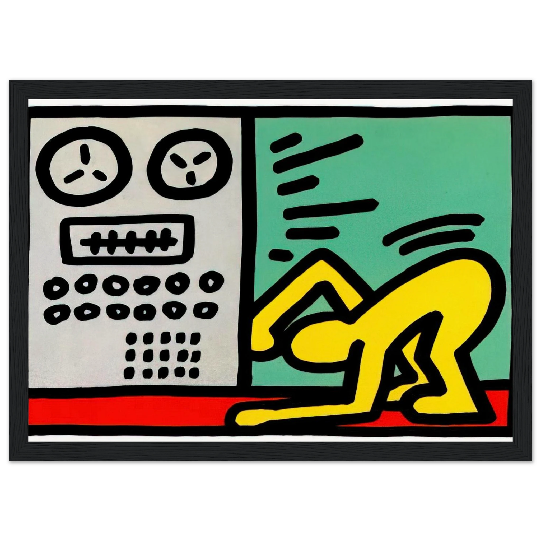 POP SHOP III 1989 Framed Poster | Keith Haring Framed Prints Wall Art | Keith Haring Prints